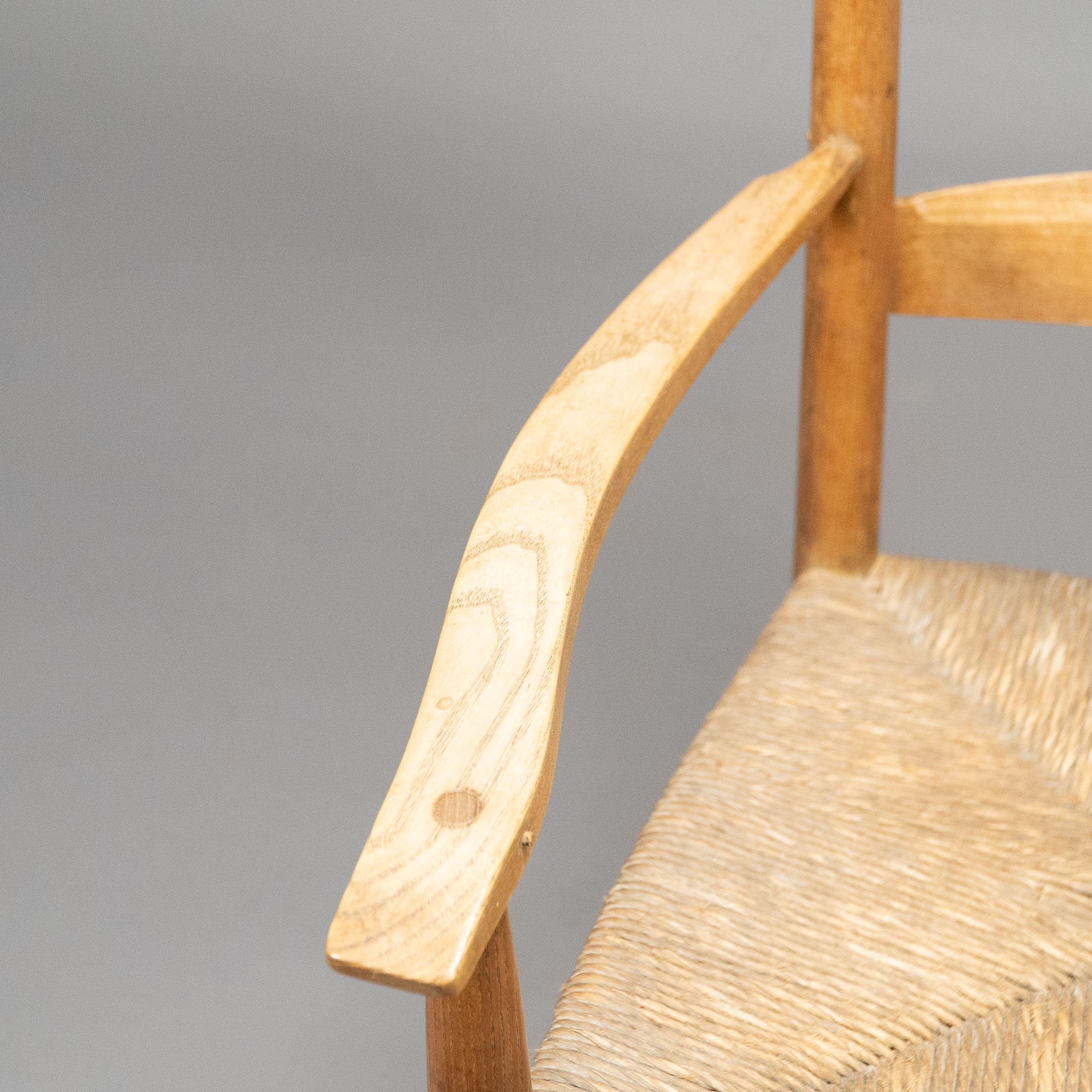 Ernest Gimson by Edward Gardiner. Arts & Crafts ash ladder back Bedales armchair 11