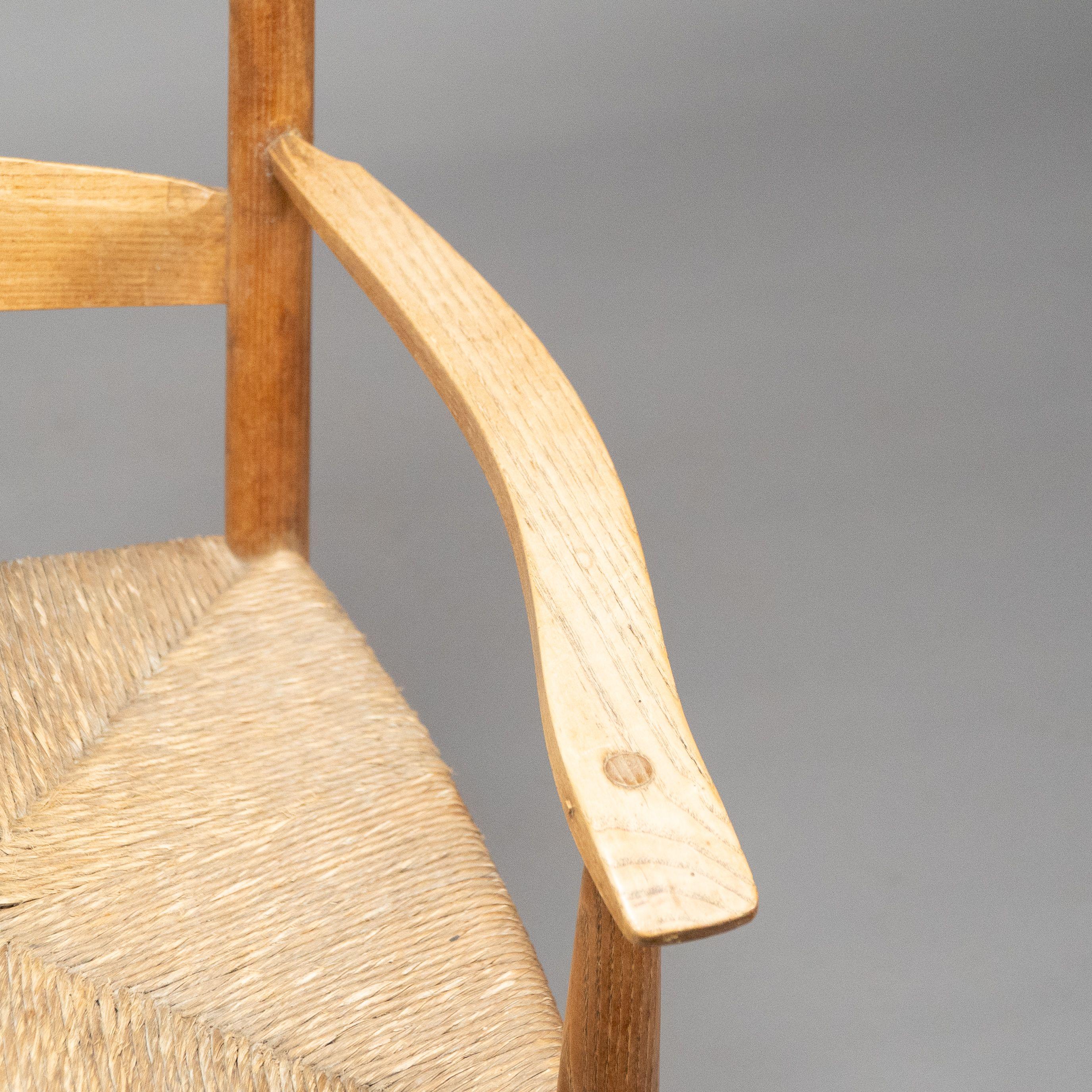 Ernest Gimson by Edward Gardiner. Arts & Crafts ash ladder back Bedales armchair 12