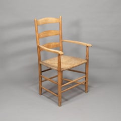 Ernest Gimson von Edward Gardiner. Arts & Crafts Esche Leiterrücken Bedales Sessel