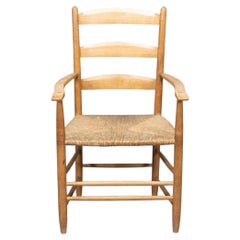 Ernest Gimson by Edward Gardiner. Arts & Crafts ash ladder back Bedales armchair