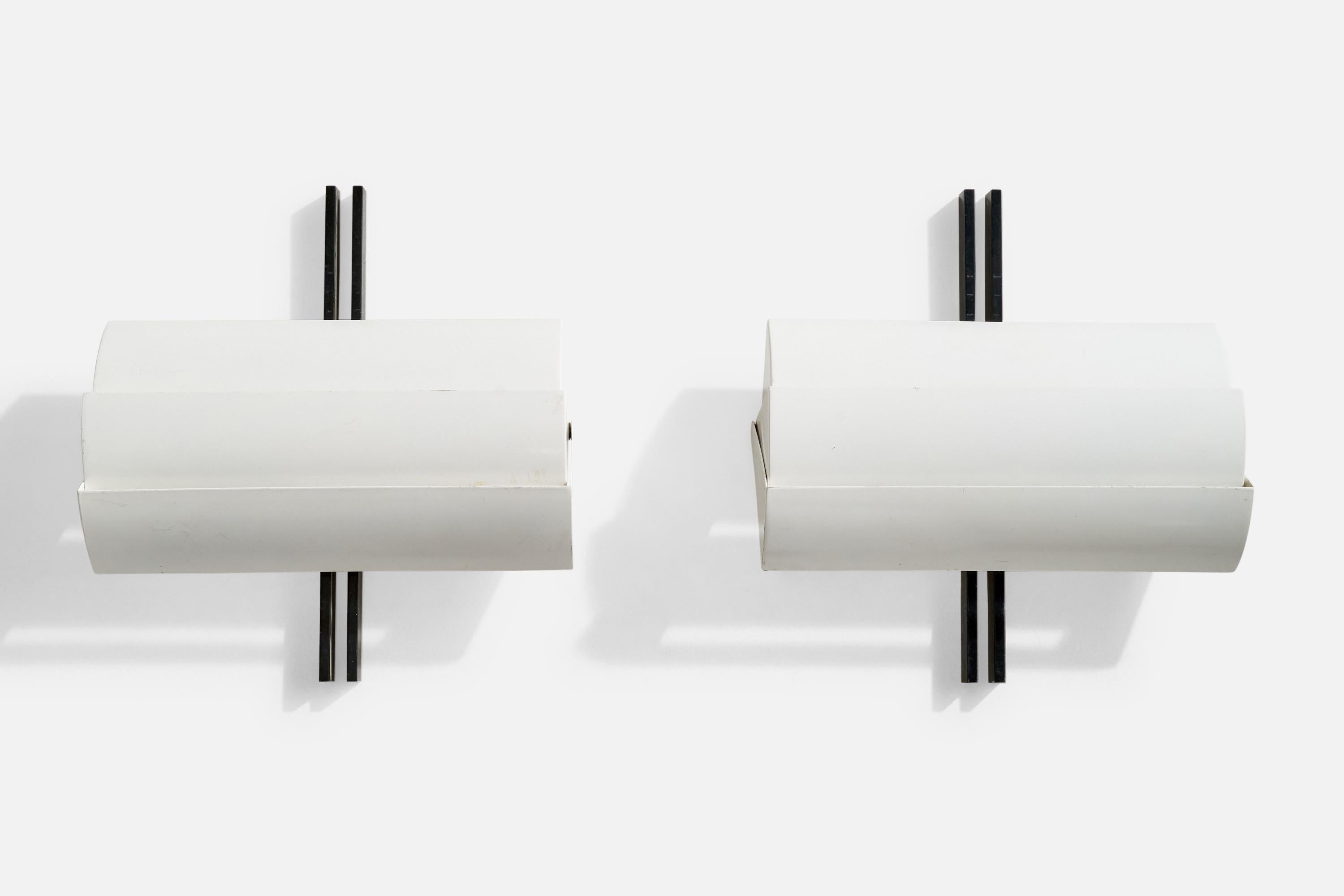 Ernest Gismondi, Wall Lights, Metall, Italien, 1980er (Italienisch) im Angebot