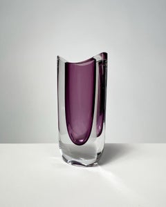 Ernest Gordon Vase Afors Sweden, Sommerso Crystal Purple 1950s