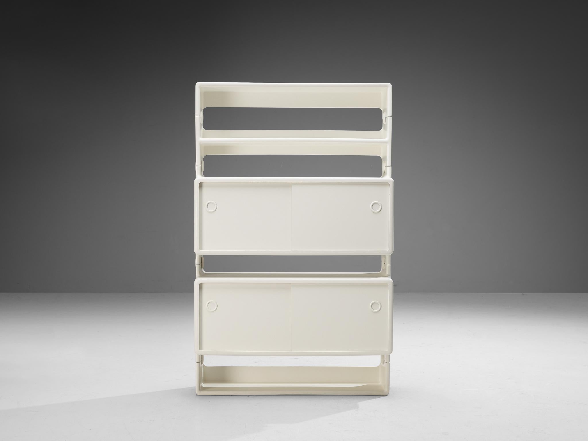 Ernest H. Igl for Wilhelm Werndl Cabinet in White Fiberglass  For Sale 1