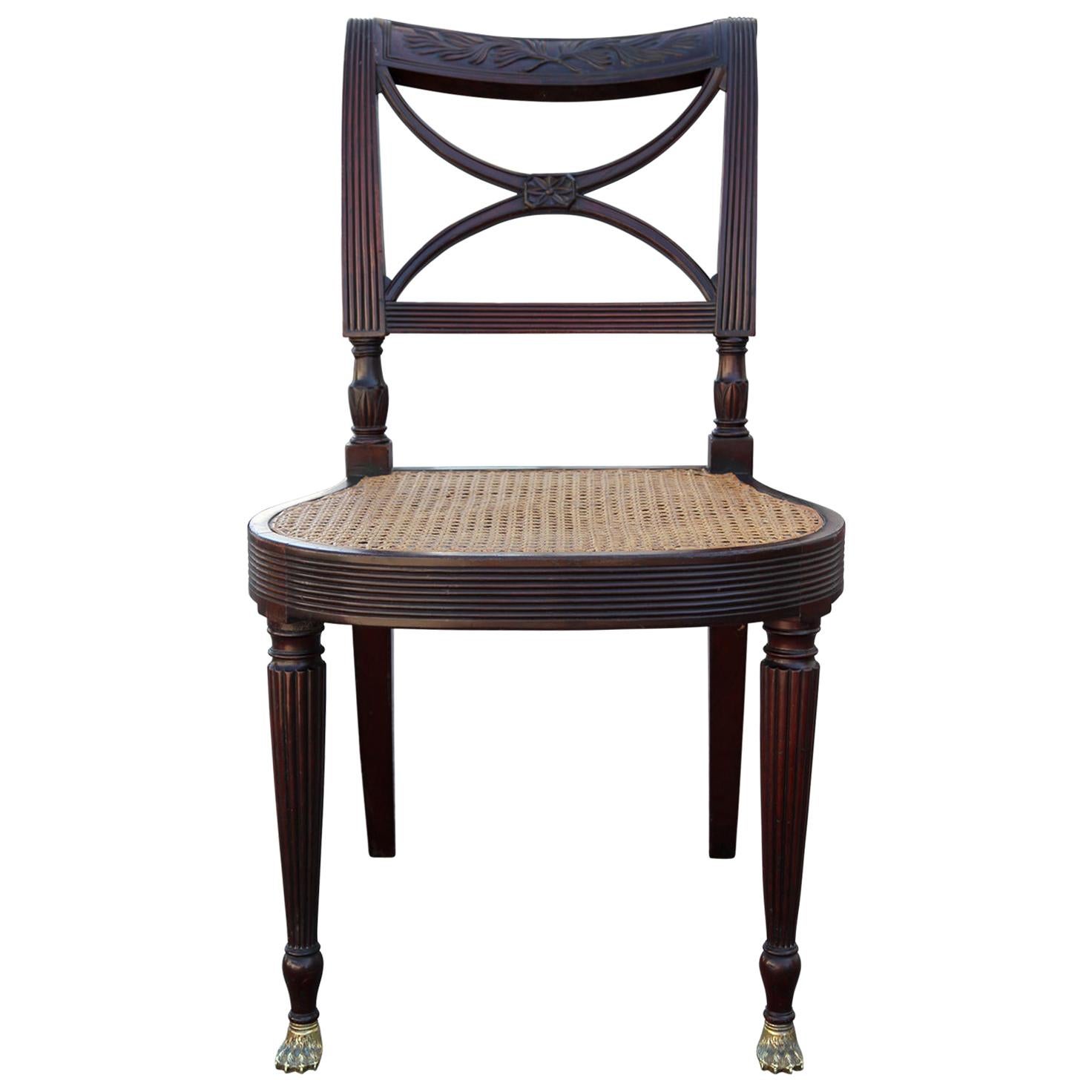 Ernest Hagen Sheraton Duncan Phyfe Style Chair, circa 1895