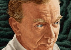 Novelist Graham Green. Time magazine Cover Illustration