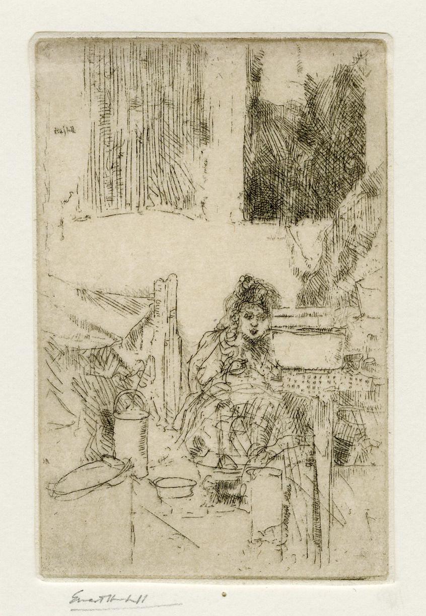 Group of Four original etchings from the French Set - American Impressionist Print by Ernest Haskell