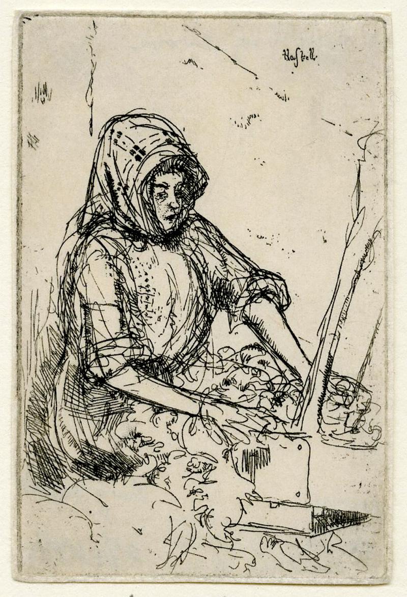 Ernest Haskell Figurative Print - Group of Four original etchings from the French Set