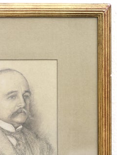 Ernest Haskell '1876-1925' Gentleman with a Moustache, Pencil on Paper
