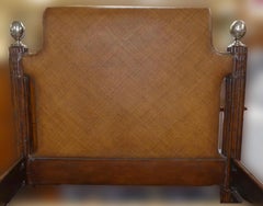 Ernest Hemingway Kilimanjaro 3-Piece Bed Frame and Nightstands with Marble Tops