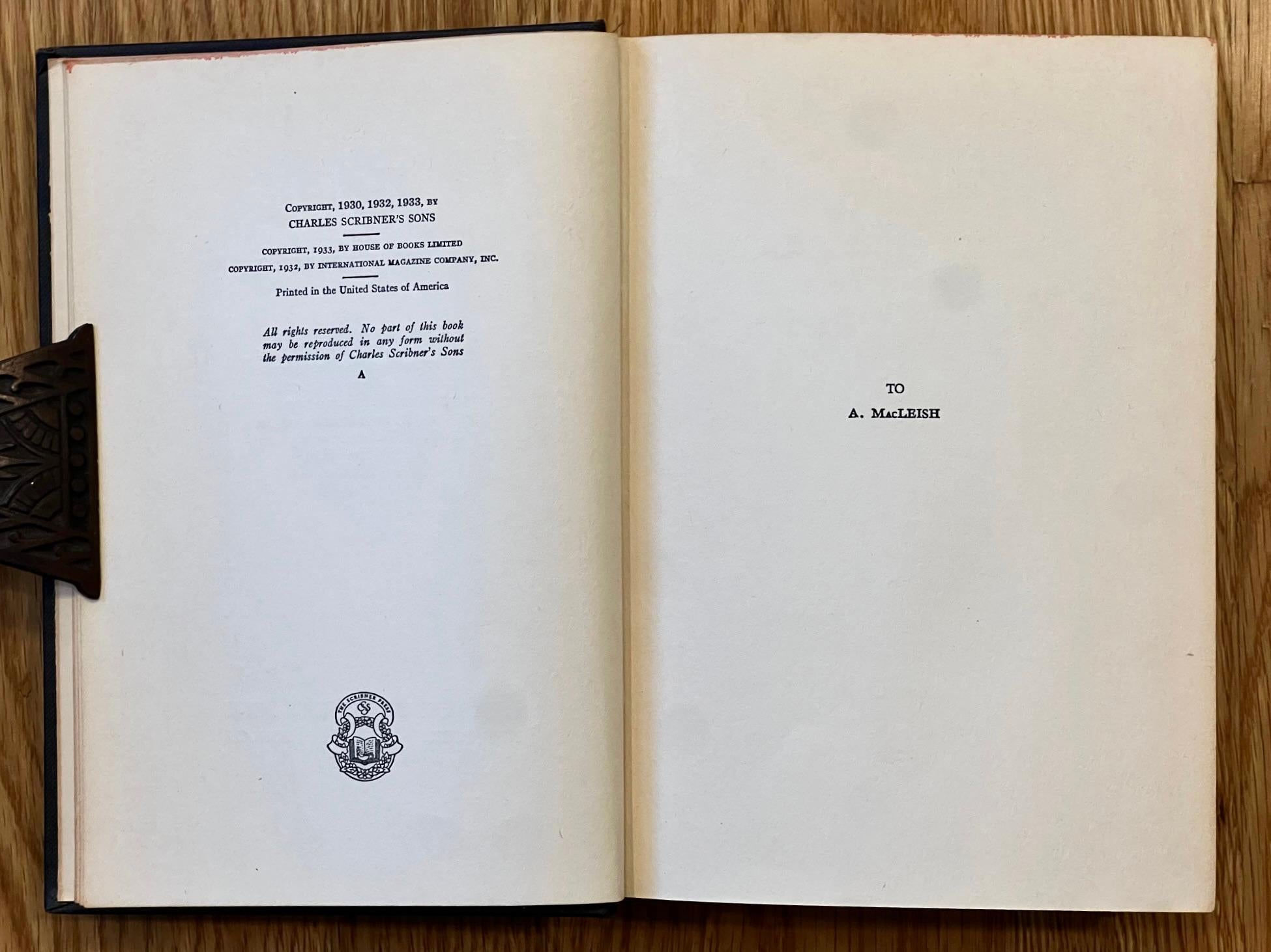 Ernest Hemingway's Three Earliest Novels: First Editions Published by Scribner's For Sale 6