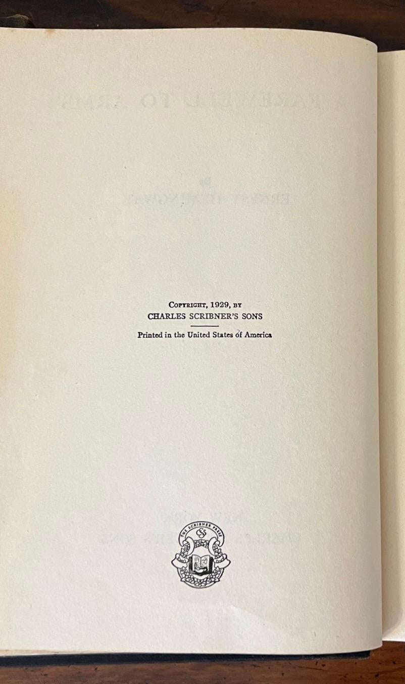 Ernest Hemingway's Three Earliest Novels: First Editions Published by Scribner's For Sale 9