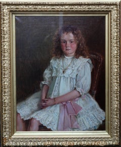 Portrait of a Young Welsh Girl - Enid Richards - British Edwardian Staithes art