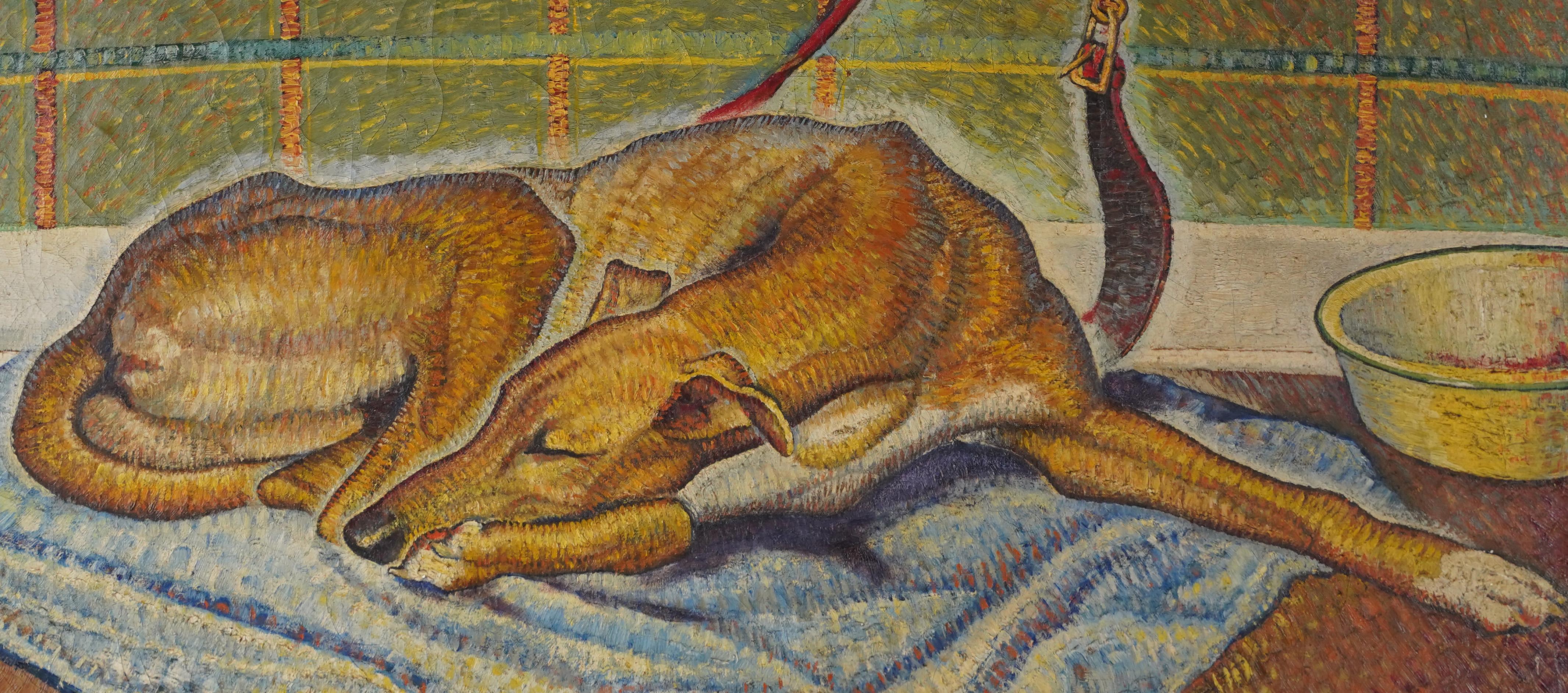 medieval dog painting