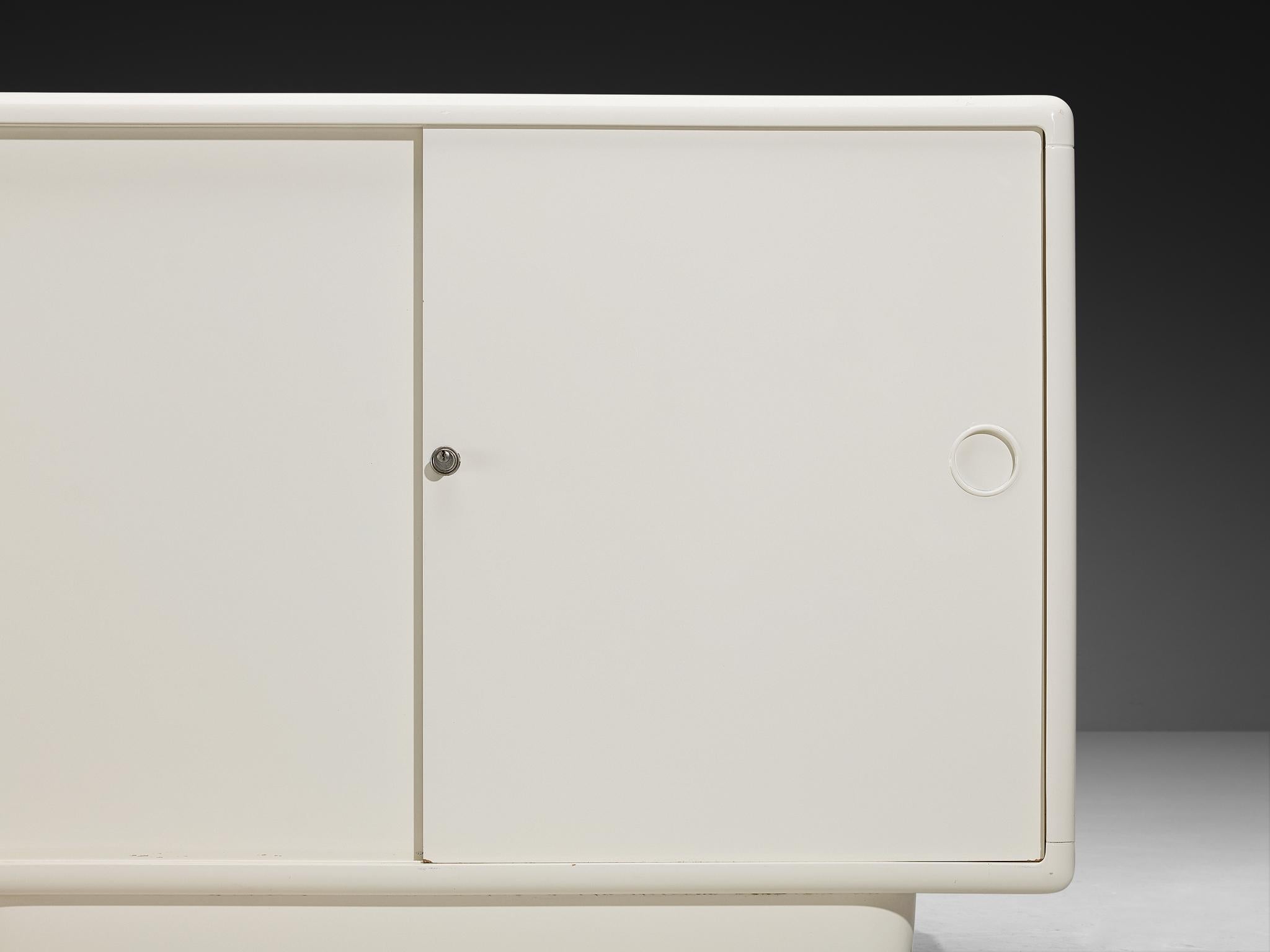 Post-Modern Ernest Igl for Wilhelm Werndl Cabinet in Off-White Polyurethane For Sale