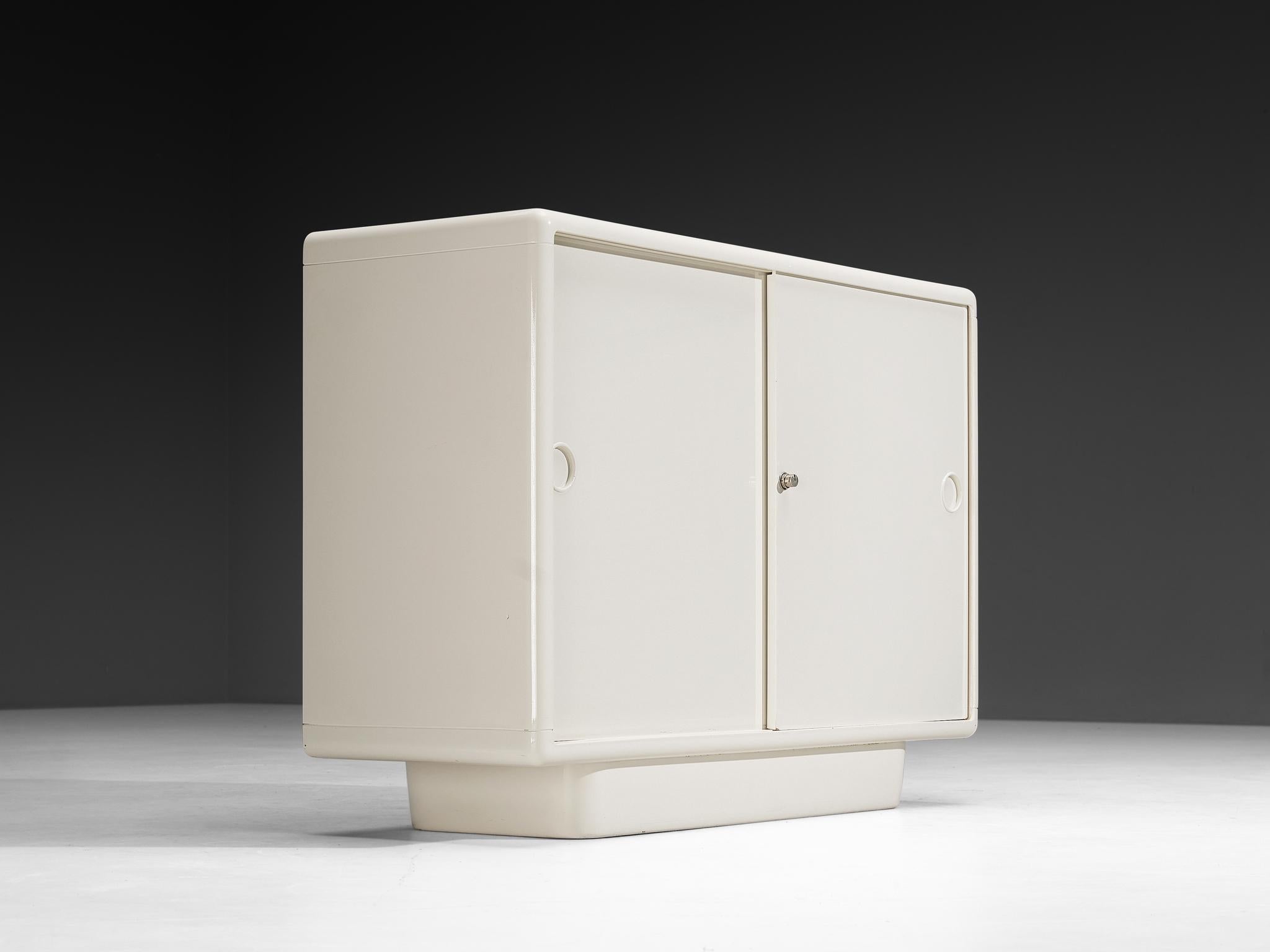German Ernest Igl for Wilhelm Werndl Cabinet in Off-White Polyurethane For Sale