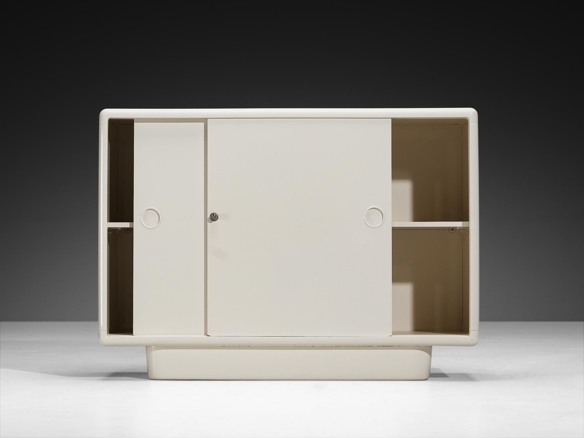 Late 20th Century Ernest Igl for Wilhelm Werndl Cabinet in Off-White Polyurethane For Sale