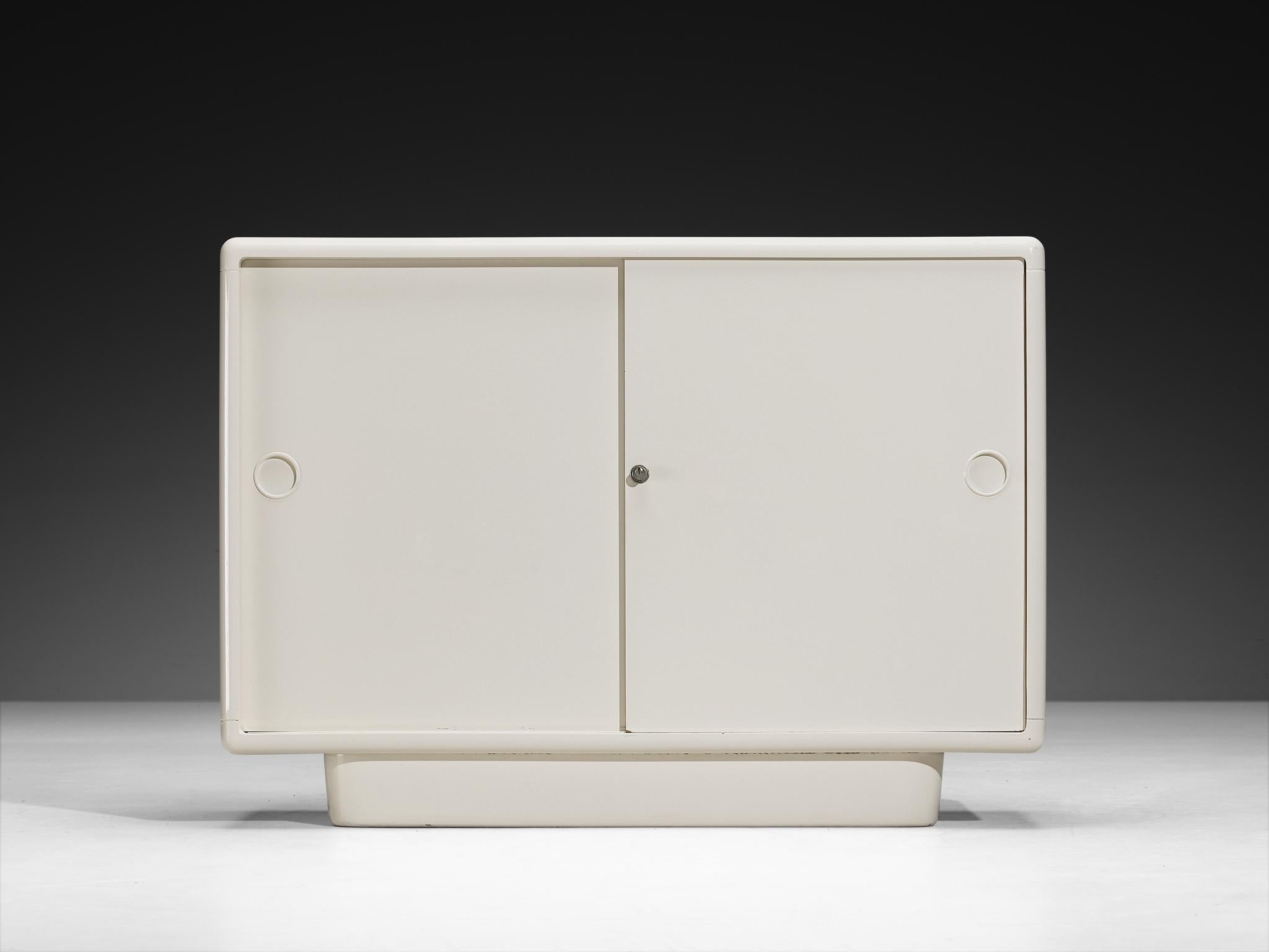 Plastic Ernest Igl for Wilhelm Werndl Cabinet in Off-White Polyurethane For Sale