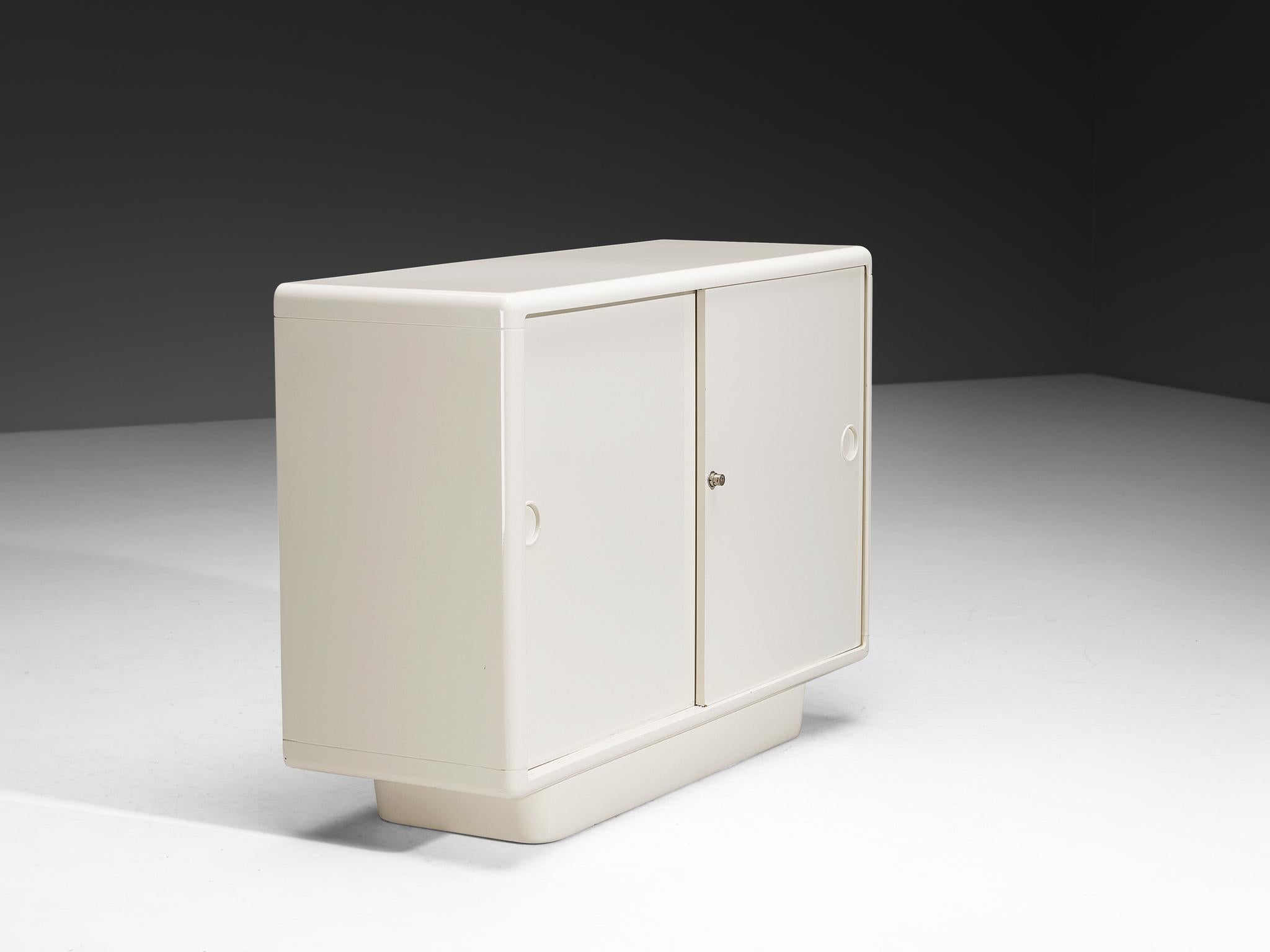 Ernest Igl for Wilhelm Werndl Cabinet in Off-White Polyurethane For Sale 1