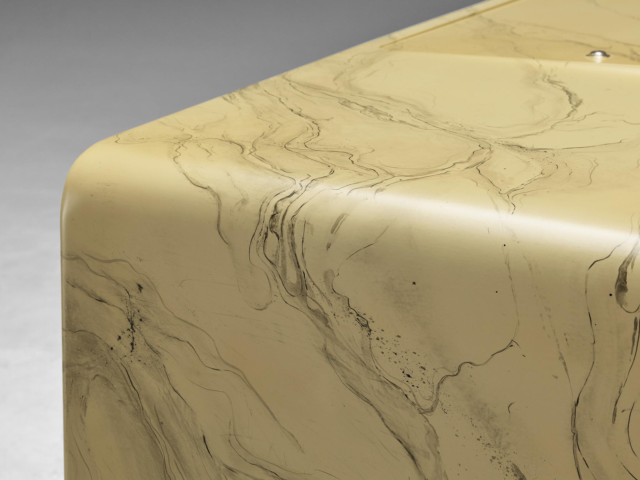 Ernest Igl für Wilhelm Werndl Schreibtisch aus Fiberglas in Marmoroptik im Angebot 1