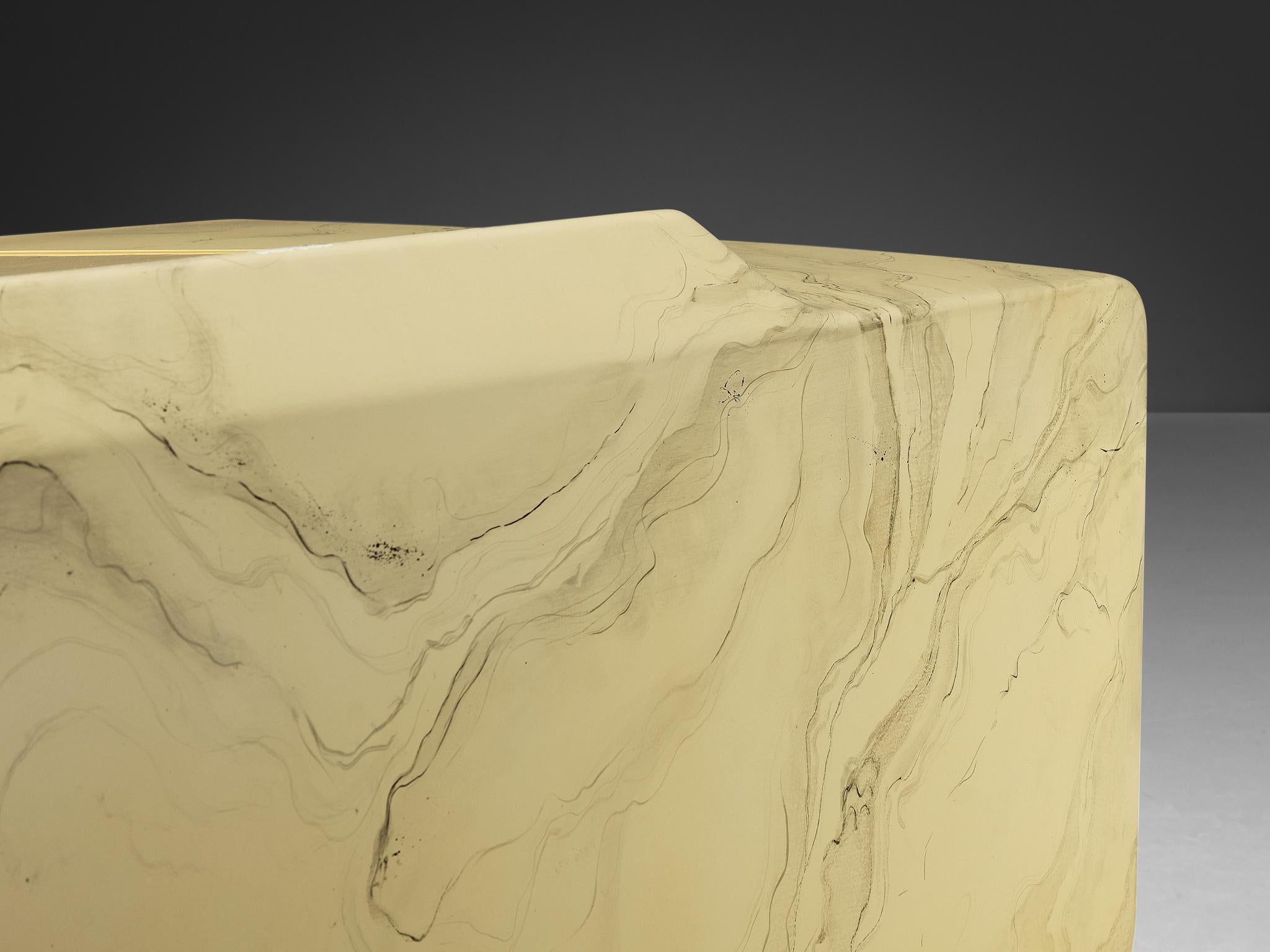 Post-Modern Ernest Igl for Wilhelm Werndl Directors Desk in Marble Look For Sale