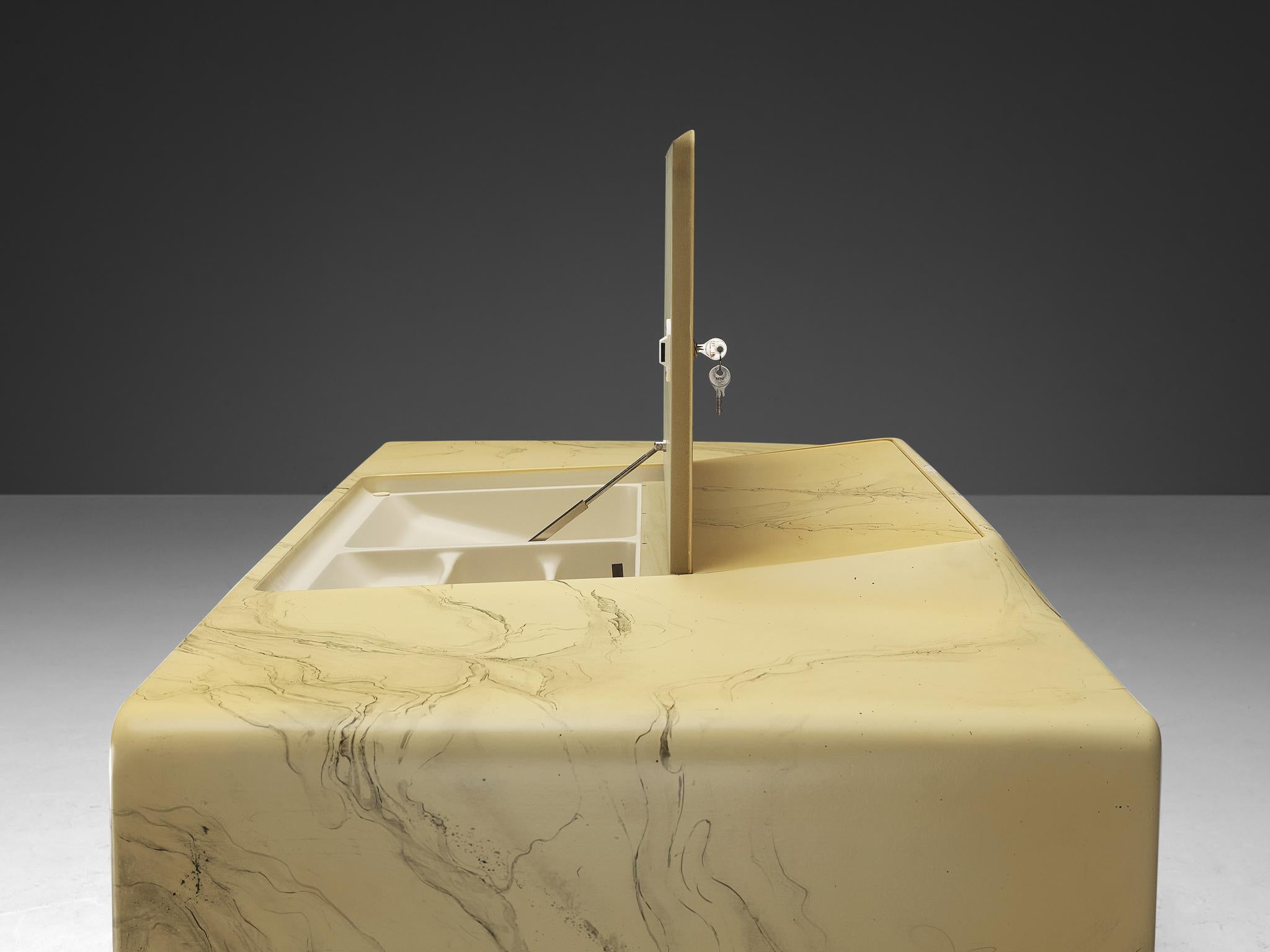 German Ernest Igl for Wilhelm Werndl Directors Desk in Marble Look For Sale