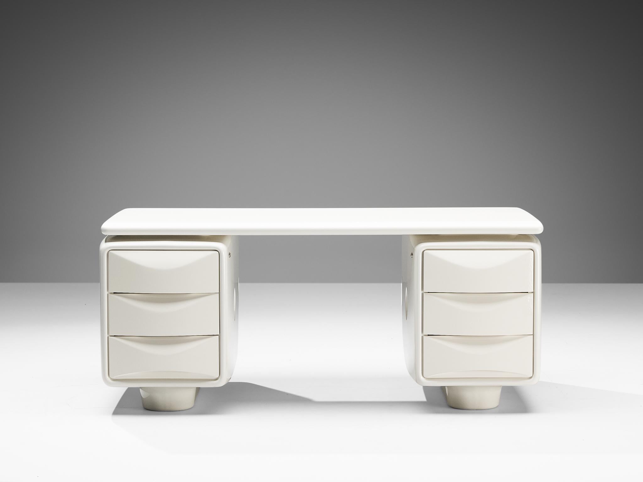 German Ernest Igl for Wilhelm Werndl 'Igl-Jet' Writing Desk in Fiberglass  For Sale