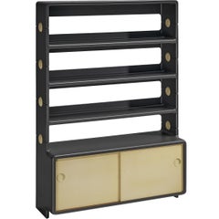 Ernest Igl per Wilhelm Werndl Armadio a scaffale in fibra di vetro nera e beige