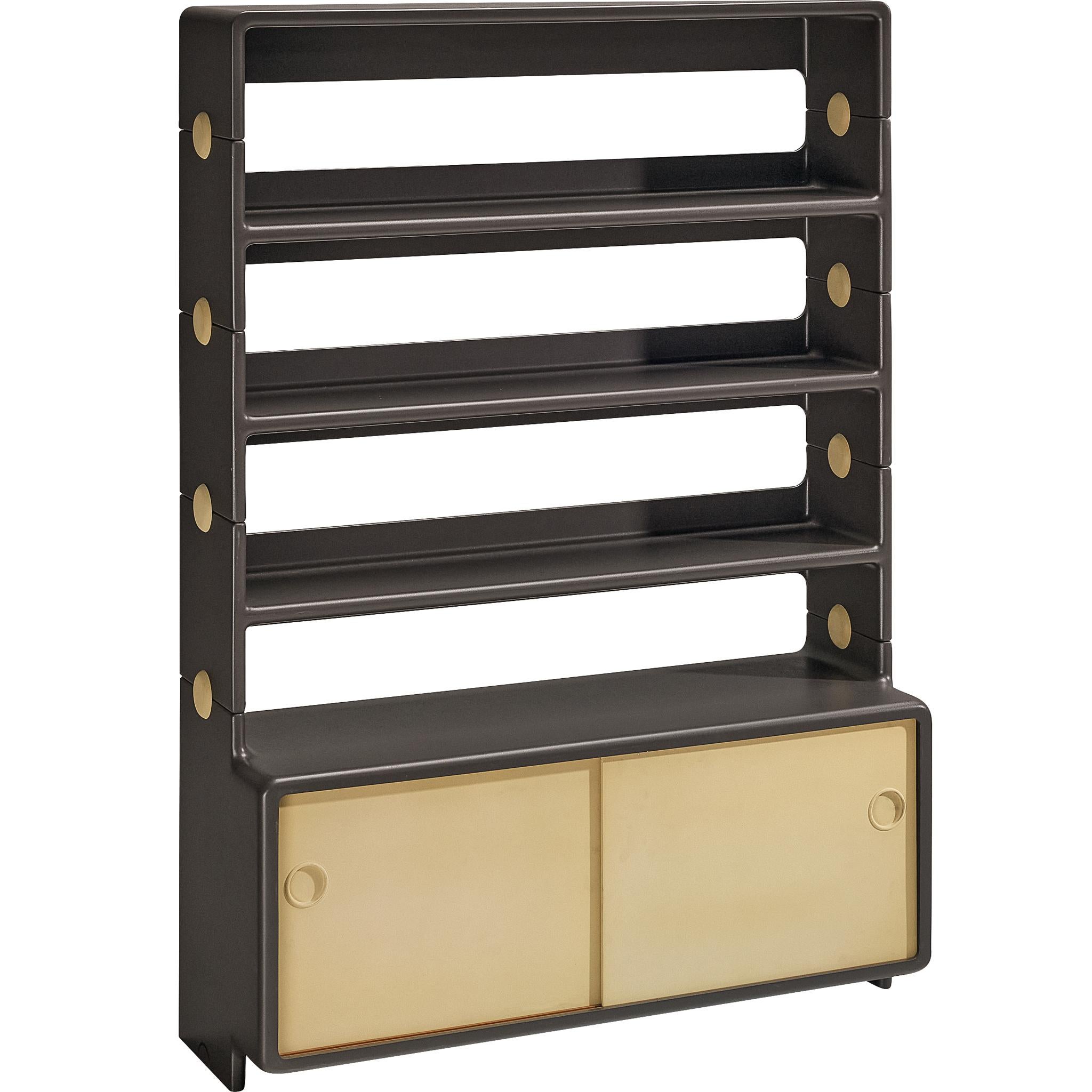 Estantería Ernest Igl para Wilhelm Werndl en poliuretano negro y beige en venta