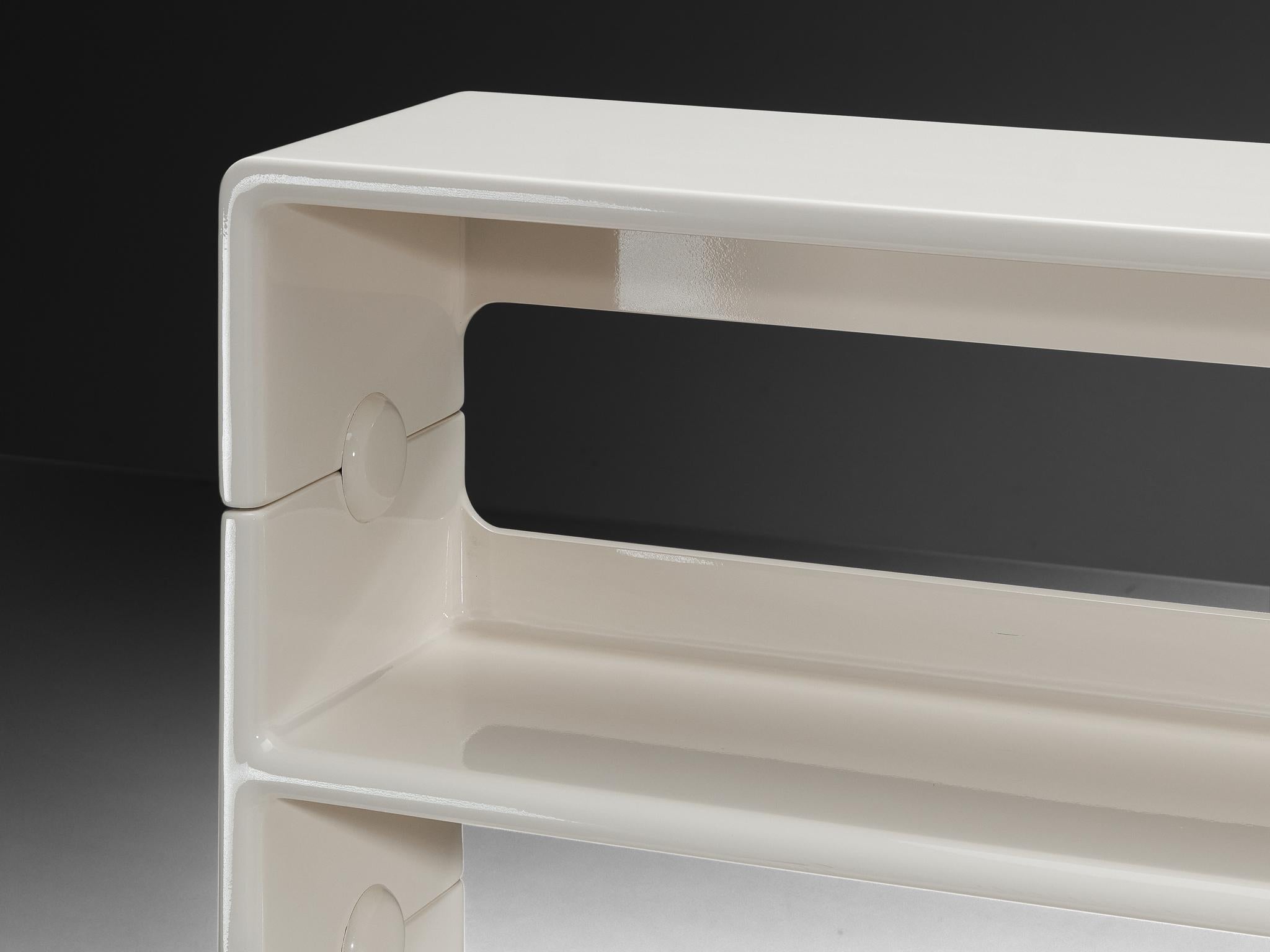 Late 20th Century Ernest Igl for Wilhelm Werndl Shelving Cabinet in Off-White Polyurethane For Sale