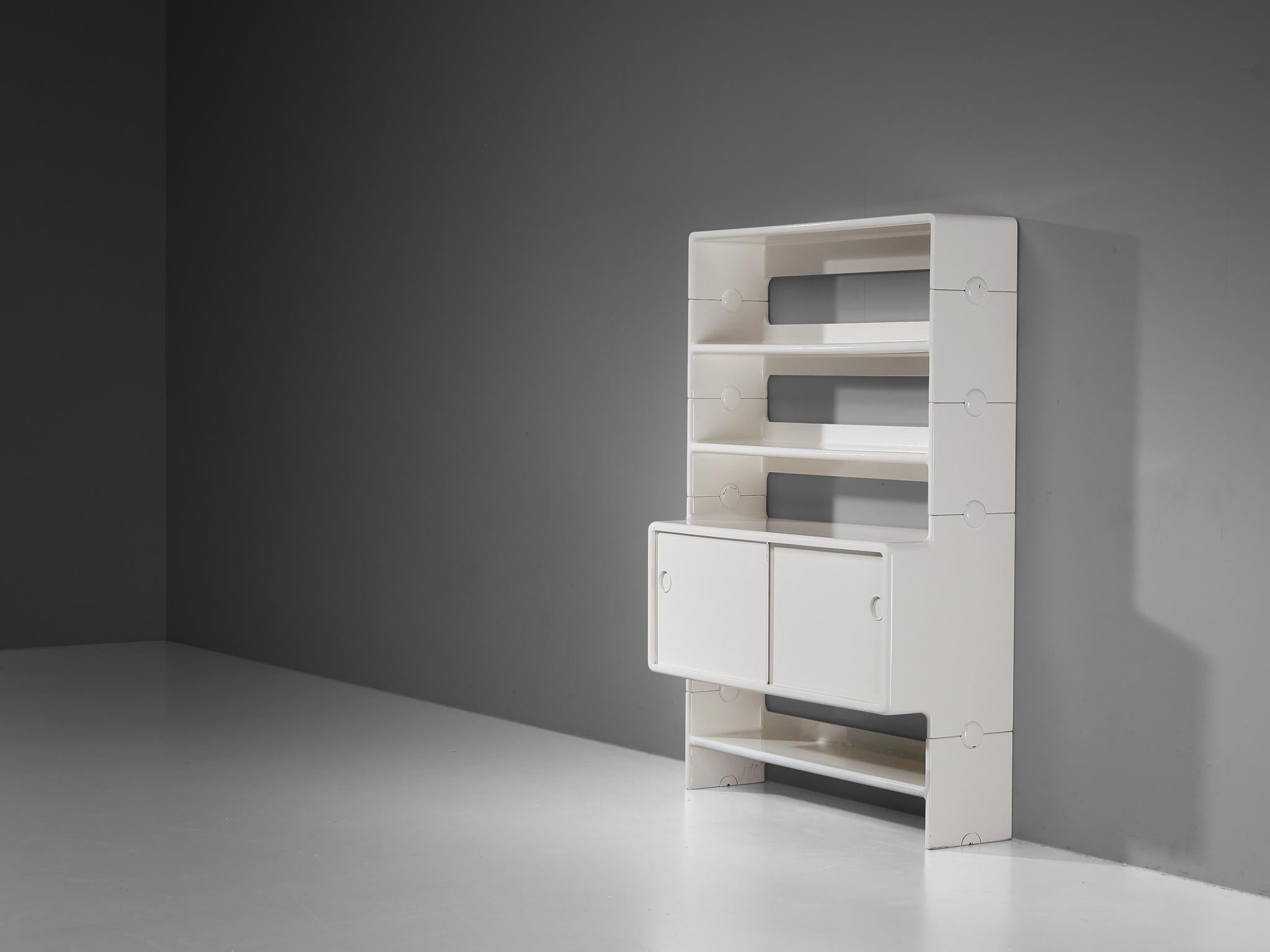 Plastic Ernest Igl for Wilhelm Werndl Shelving Cabinet in Off-White Polyurethane For Sale
