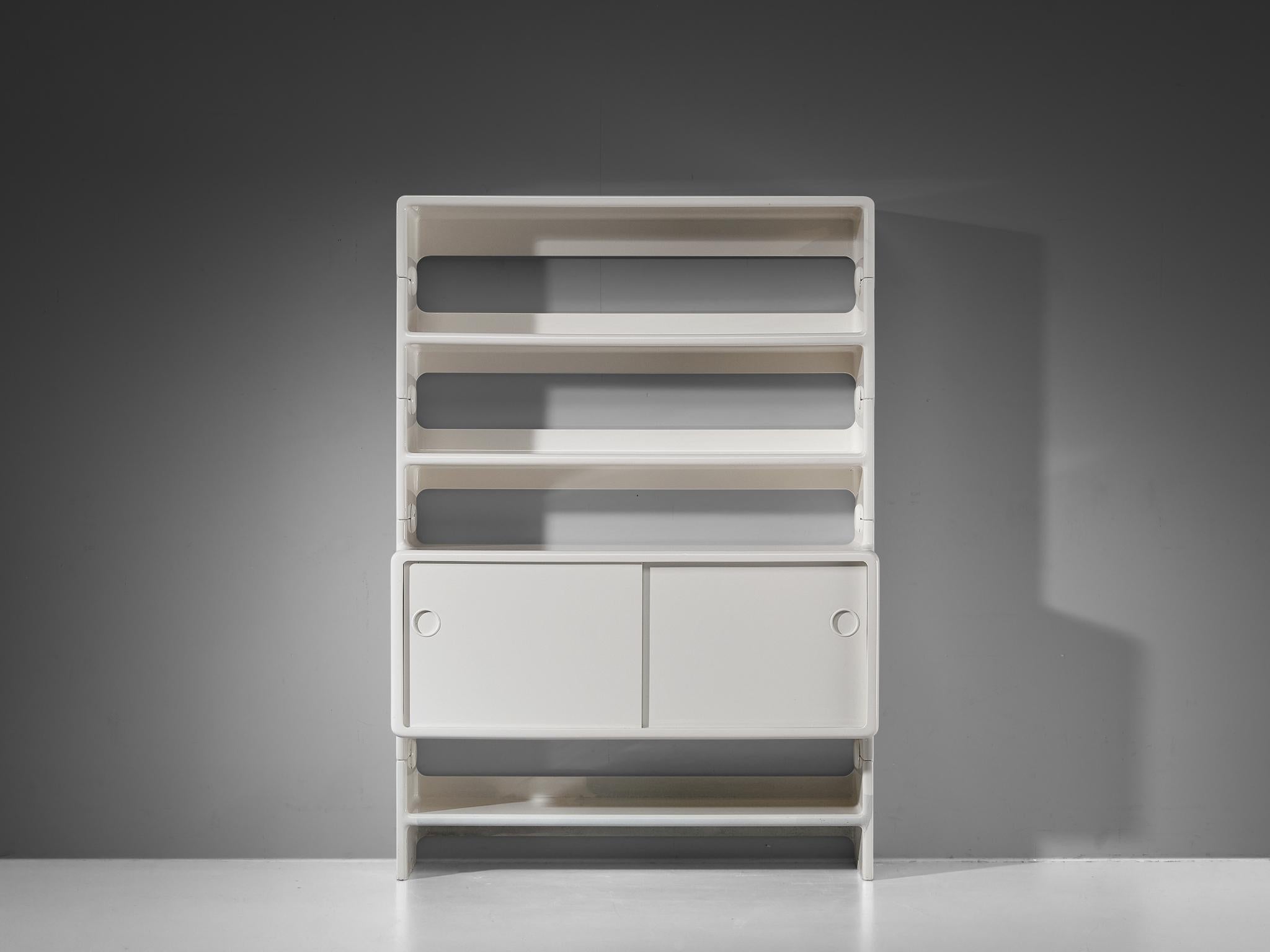 Ernest Igl for Wilhelm Werndl Shelving Cabinet in Off-White Polyurethane For Sale 1