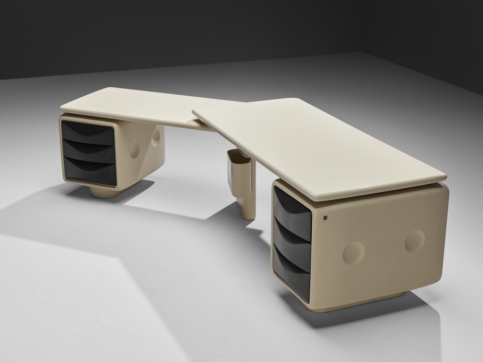 Ernest 'Igl' Hofmann 'Jet' Corner Desk in Polyurethane For Sale 1
