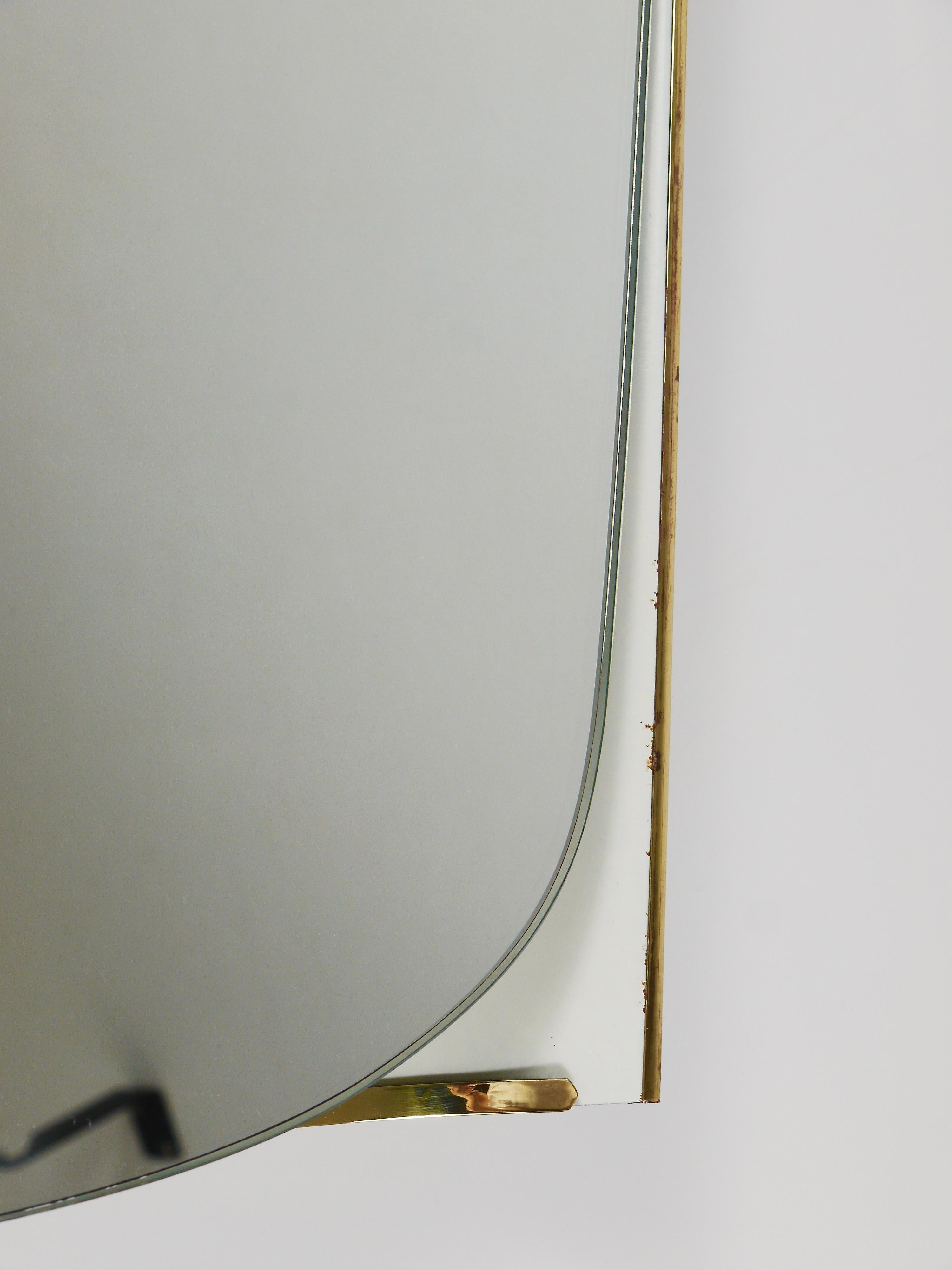 Espejo de pared Ernest Igl iluminado de mediados de siglo con corona de latón, de Hillebrand en venta 11