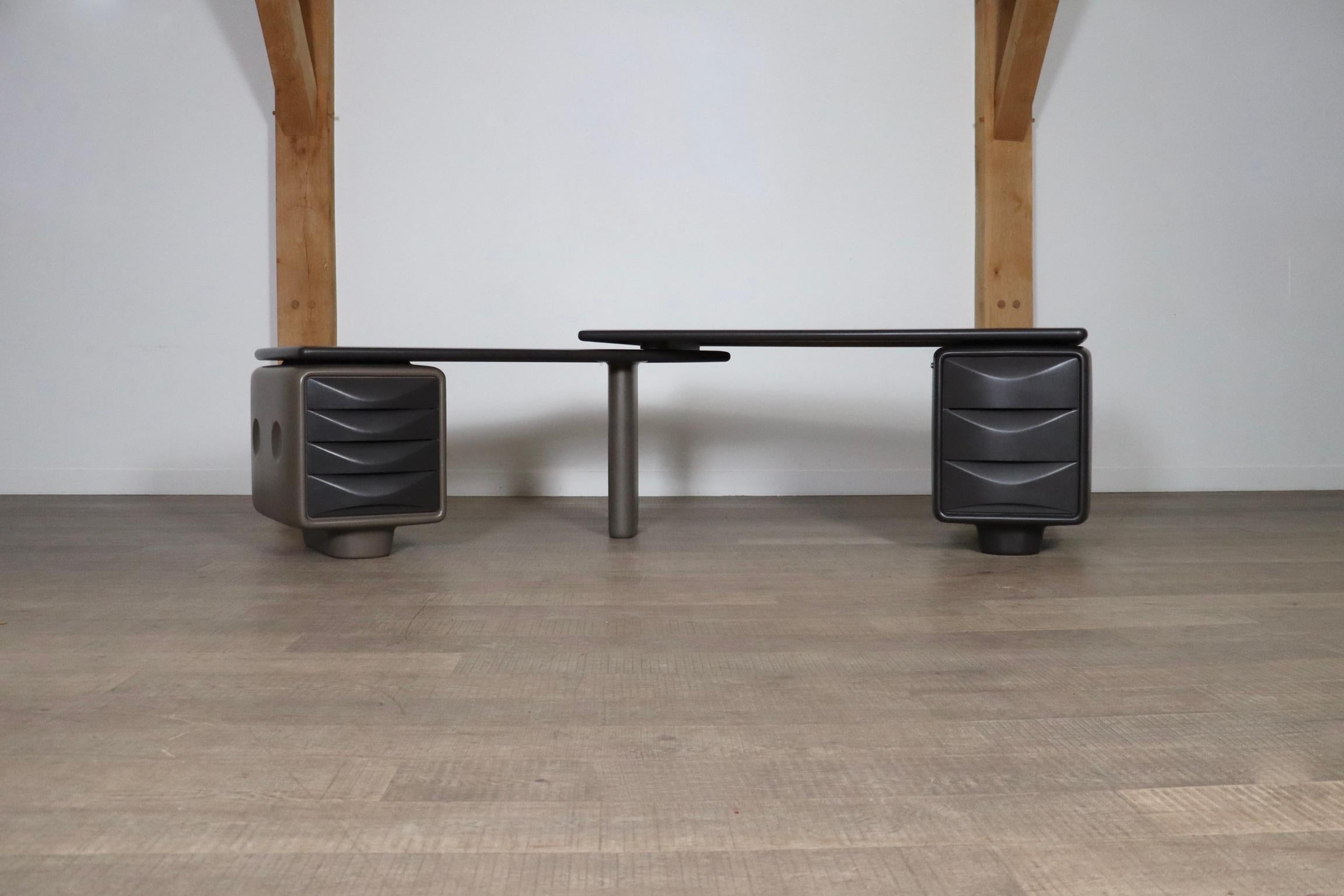 Mid-20th Century Ernest Igl Jet Corner Writing Desk For Wilhelm Werndl, 1970s