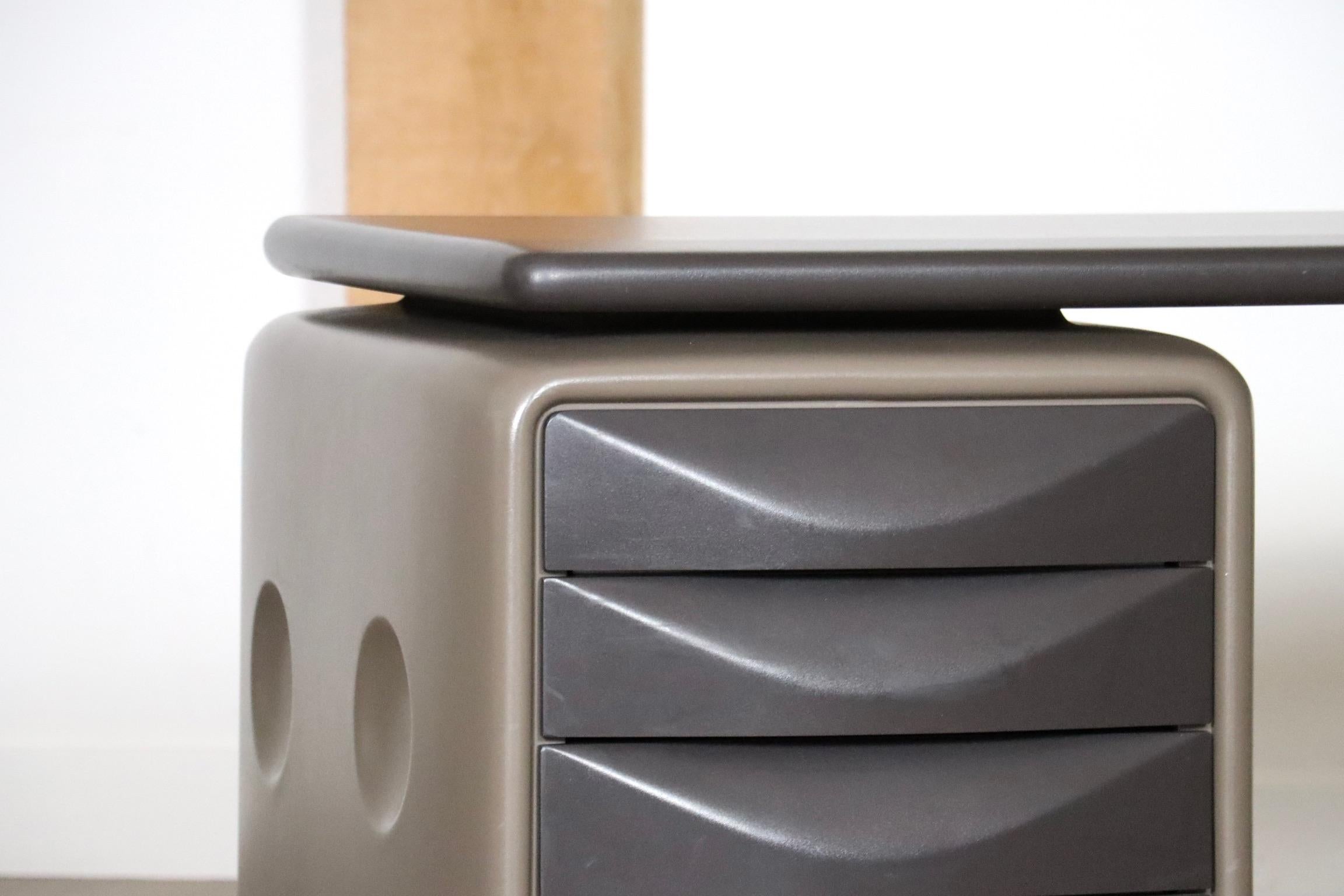 Fiberglass Ernest Igl Jet Corner Writing Desk For Wilhelm Werndl, 1970s