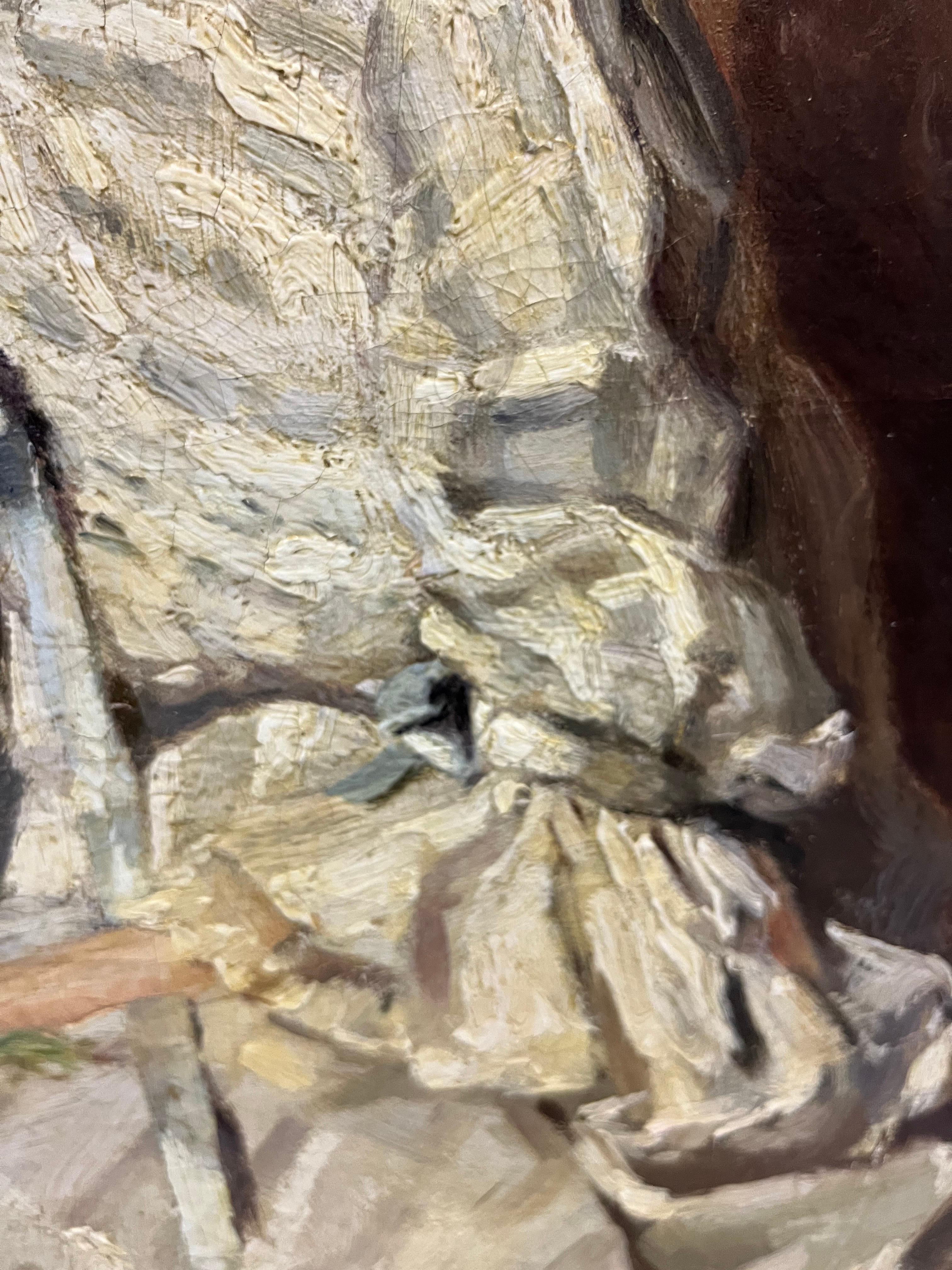 Elegante Frau im Wohnzimmer , Impressionist, Frau, Inneneinrichtung, 19. Jahrhundert 1898ca im Angebot 5