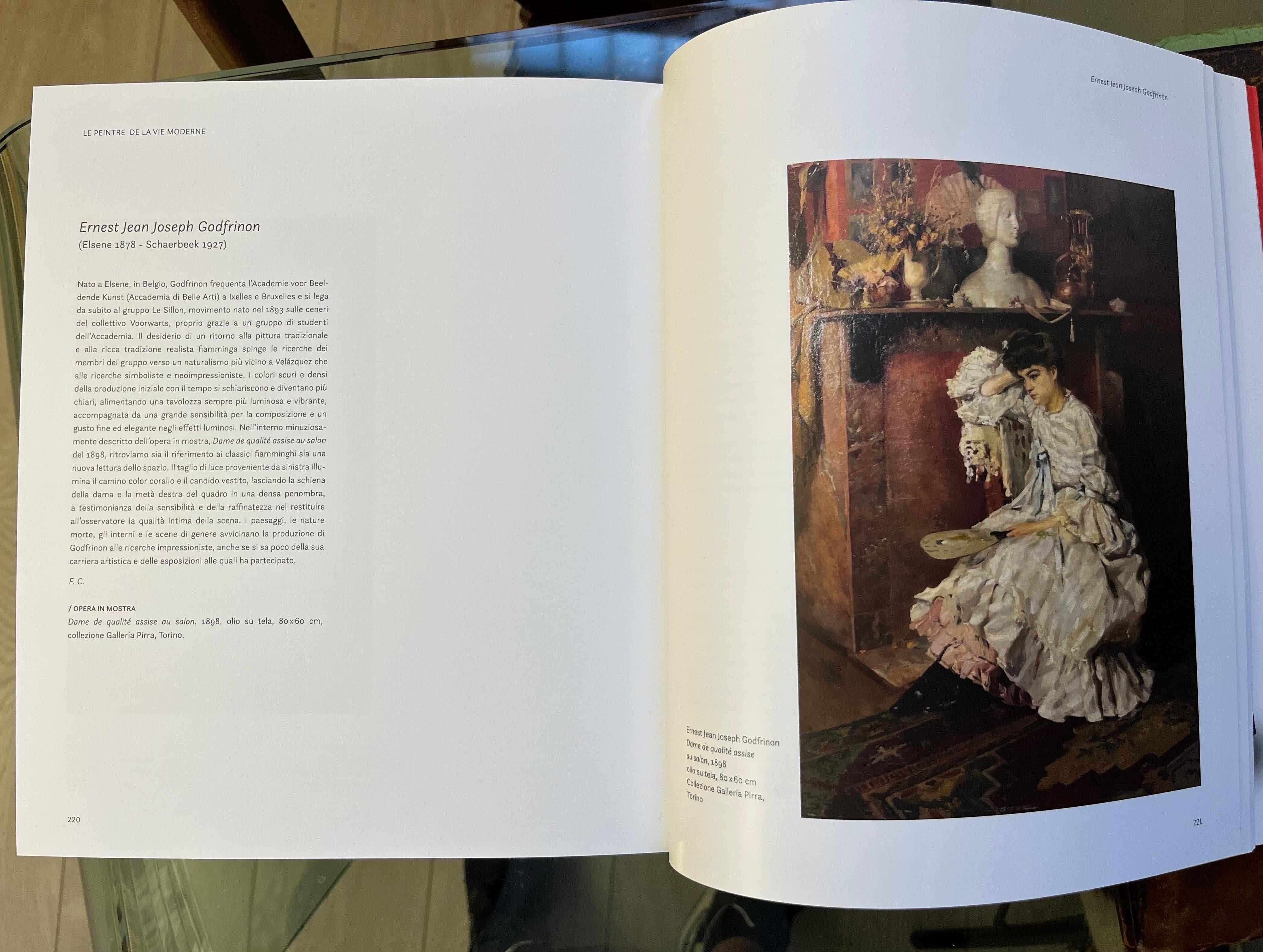 Elegante Frau im Wohnzimmer , Impressionist, Frau, Inneneinrichtung, 19. Jahrhundert 1898ca im Angebot 12