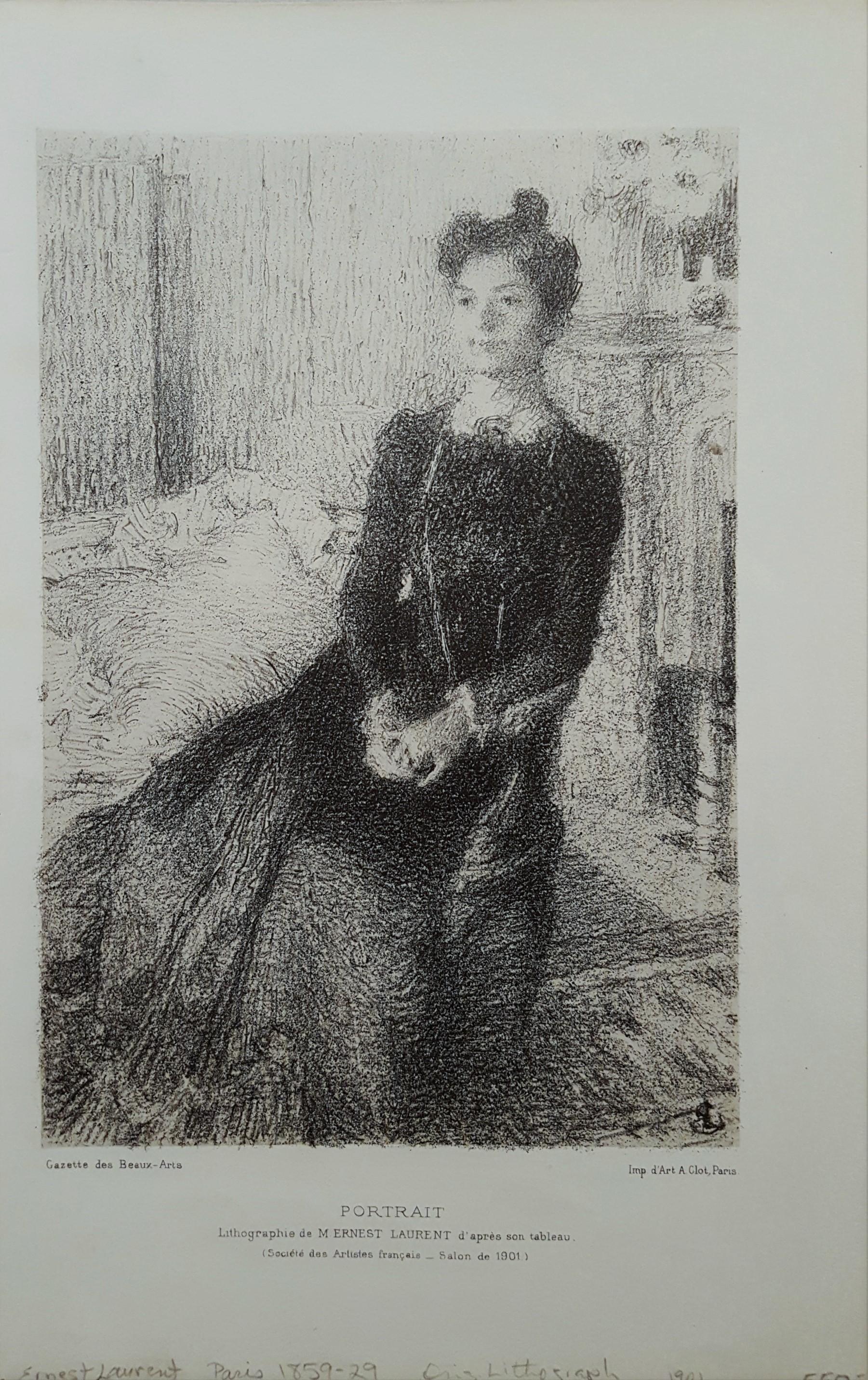 Portrait - Print by Ernest Joseph Laurent