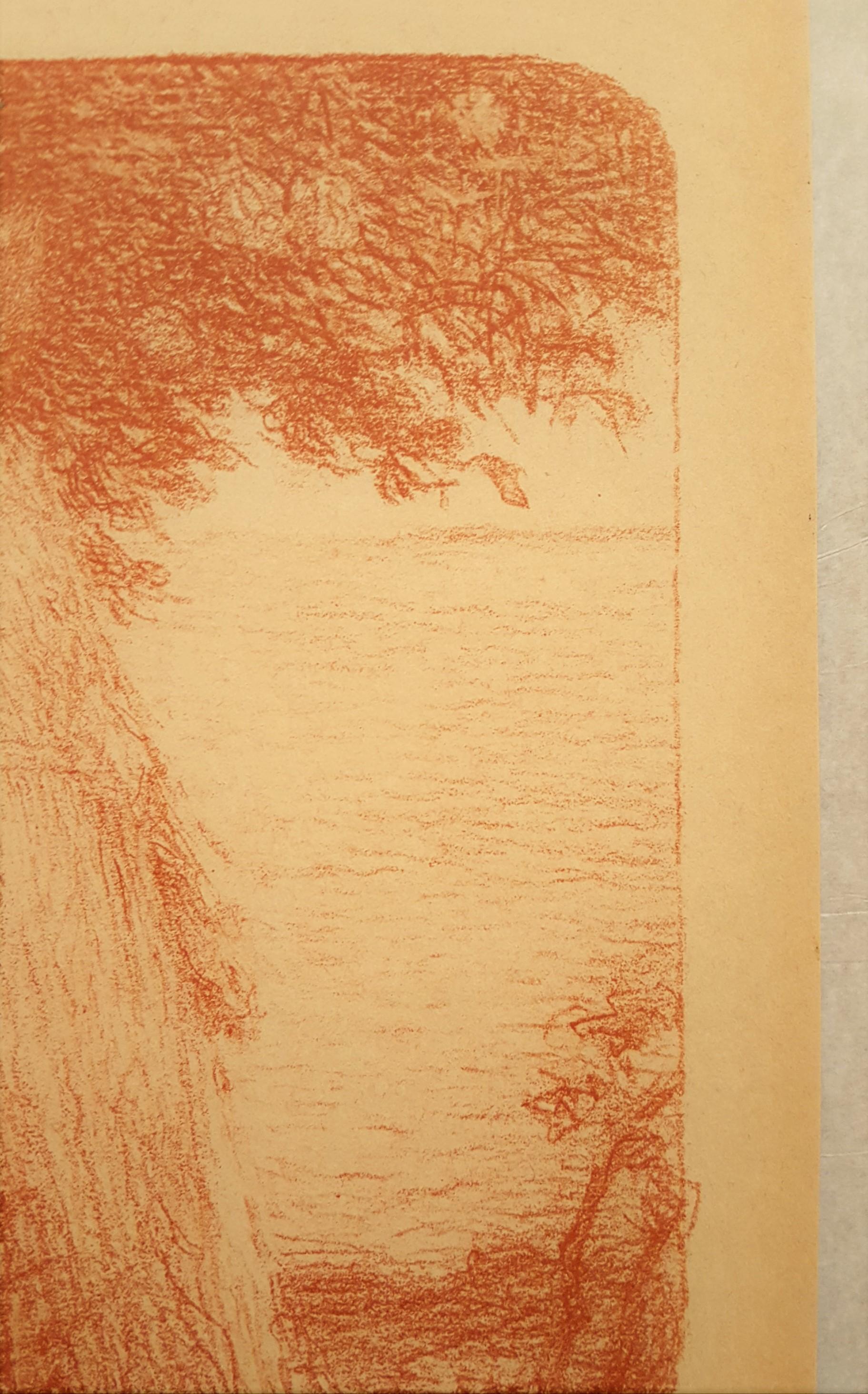 Sicile (Sicily) /// Lithographie impressionniste française Modern Figurative Lady Art en vente 4