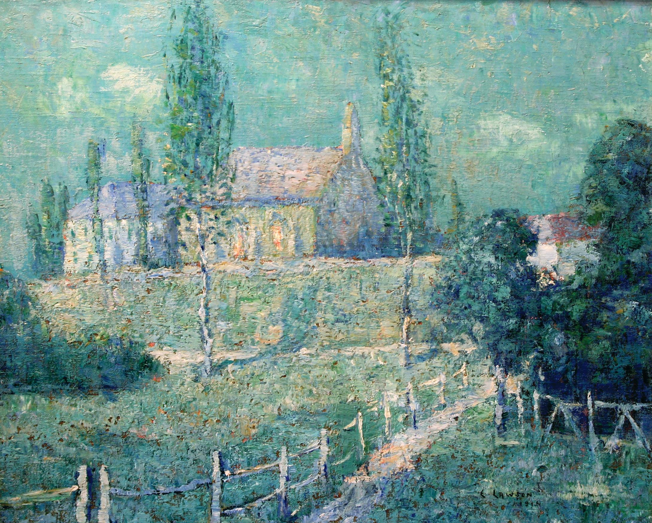 Ernest Lawson, Evening Scene, Oil on Canvas, 1914 For Sale 2