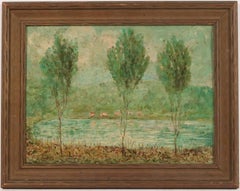 Antique Summer Reflections, Hudson River, Ernest Lawson New York Impressionist Landscape