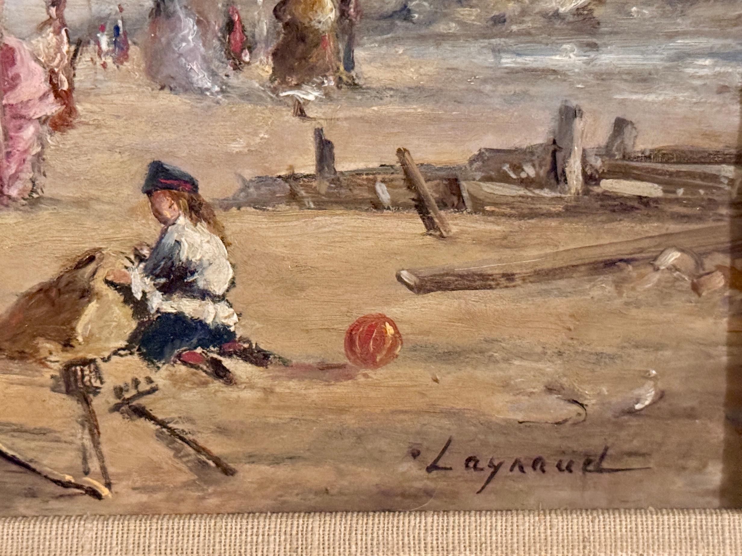 Ernest Laynaud (Franzose, Ende des 19. Jahrhunderts)

Figuren am Strand, um 1890
Öl auf Platte
Signiert unten rechts
Provenienz: G. M. Lotinga, New Bond Street, London

⸻

Eine reizvolle Strandszene von Ernest Laynaud aus dem späten 19. Jahrhundert,