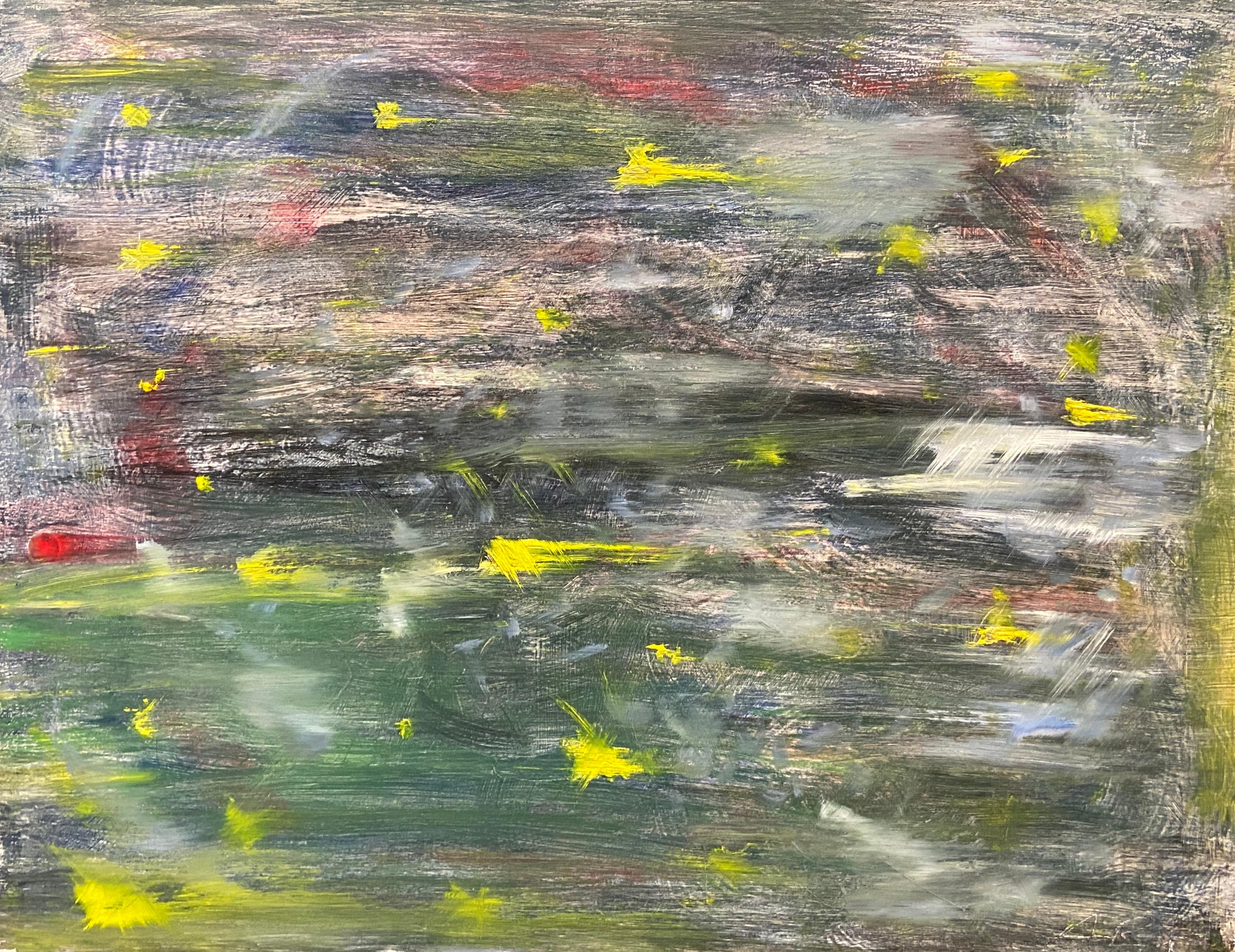 Abstract Painting Ernest Lennox - Nebula, peinture à l'huile abstraite d'un artiste contemporain britannique