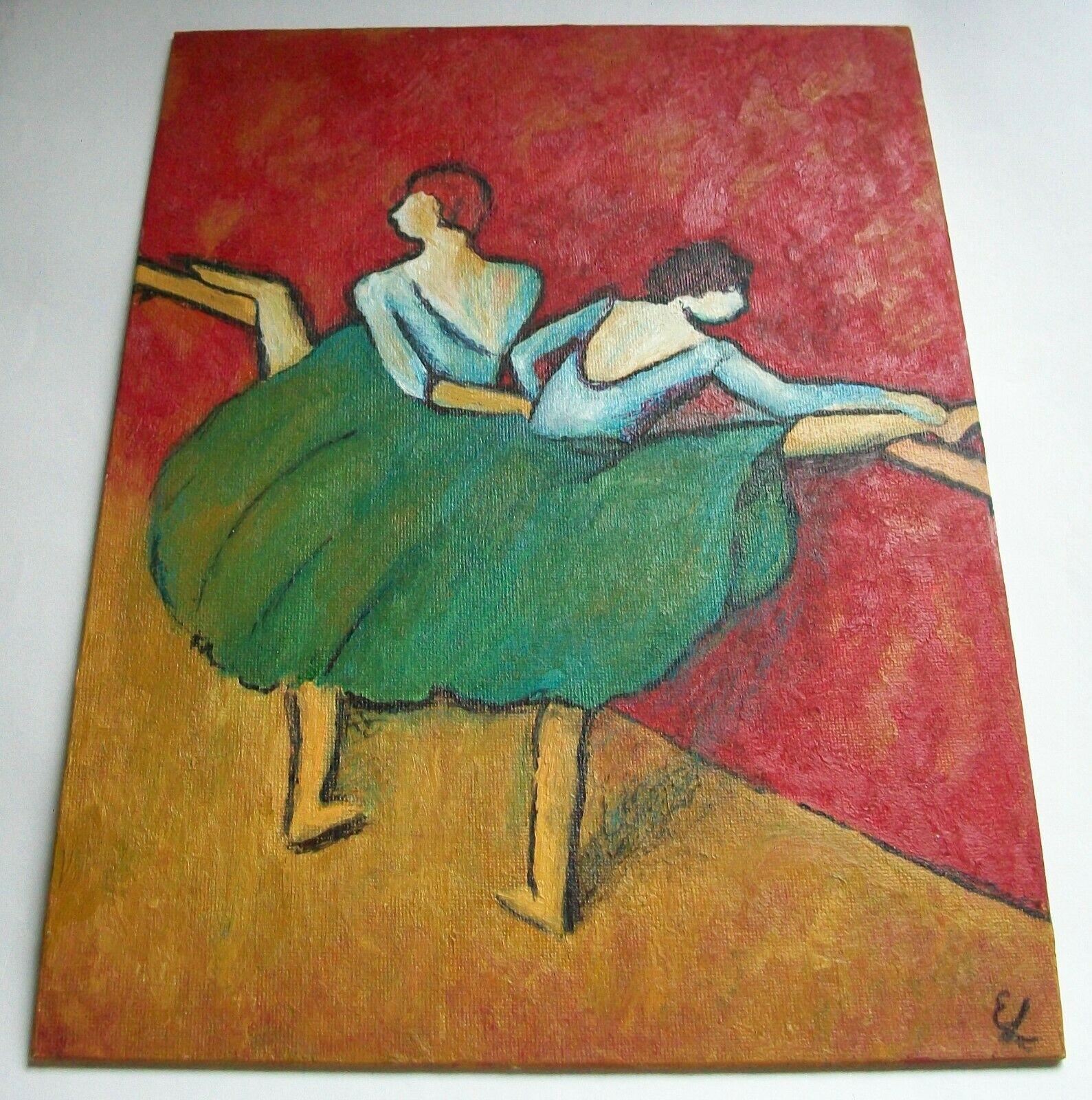 Mid-Century Modern Ernest Lindner Arca, Modernist Figurative Oil Painting, Canada, circa 1950 For Sale
