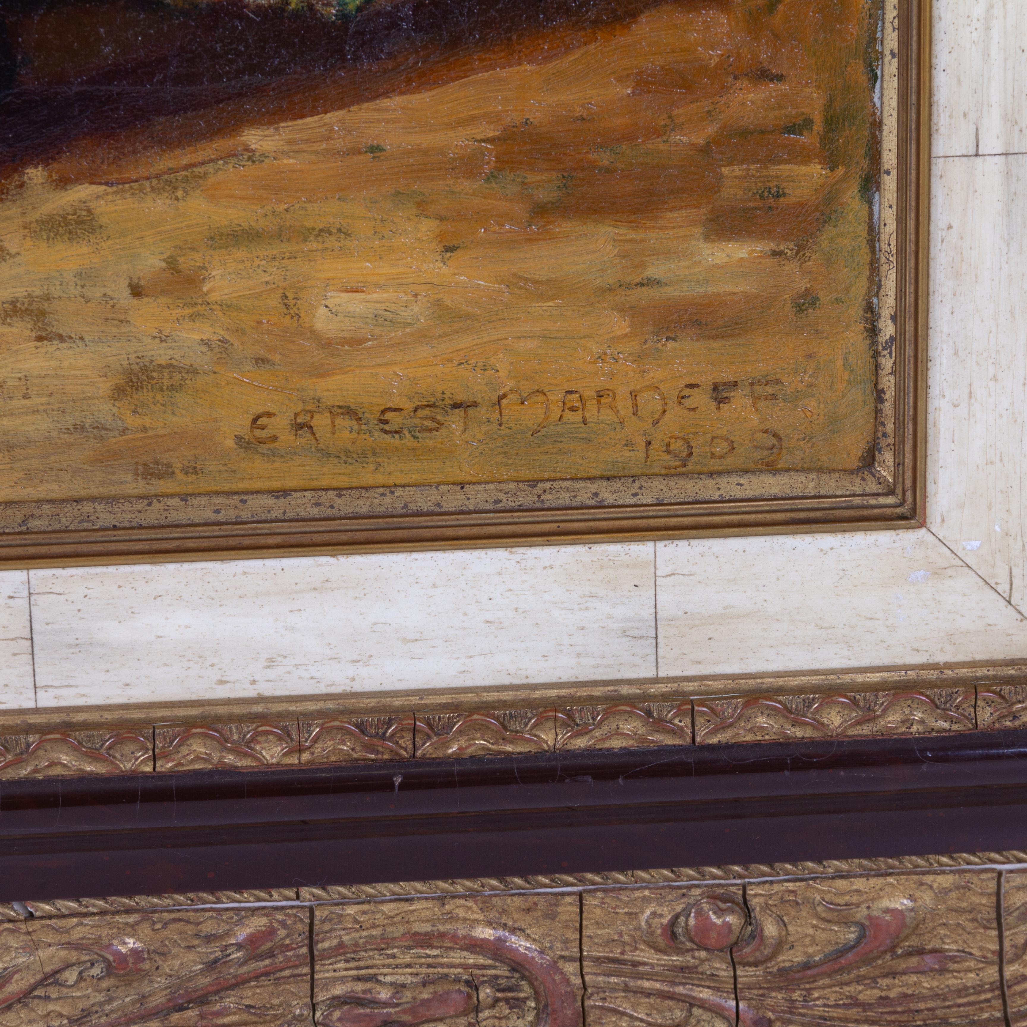 20th Century Ernest Marneffe (1866-1920) Large Belgian Impressionist Oil Painting For Sale