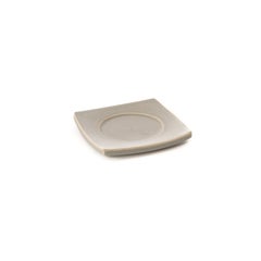 Ernest Miller Ceramic Candle Plate Dove Grey, Set of 2