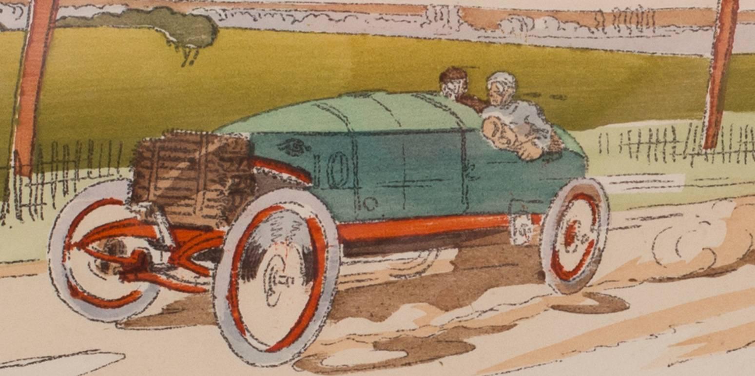 These delightful, rare and original turn of the 20th Century lithographs of classic racing cars are of winners of the most important races of the advent of motor sport. We have 20 examples in total to choose from to make a set. If you are interested