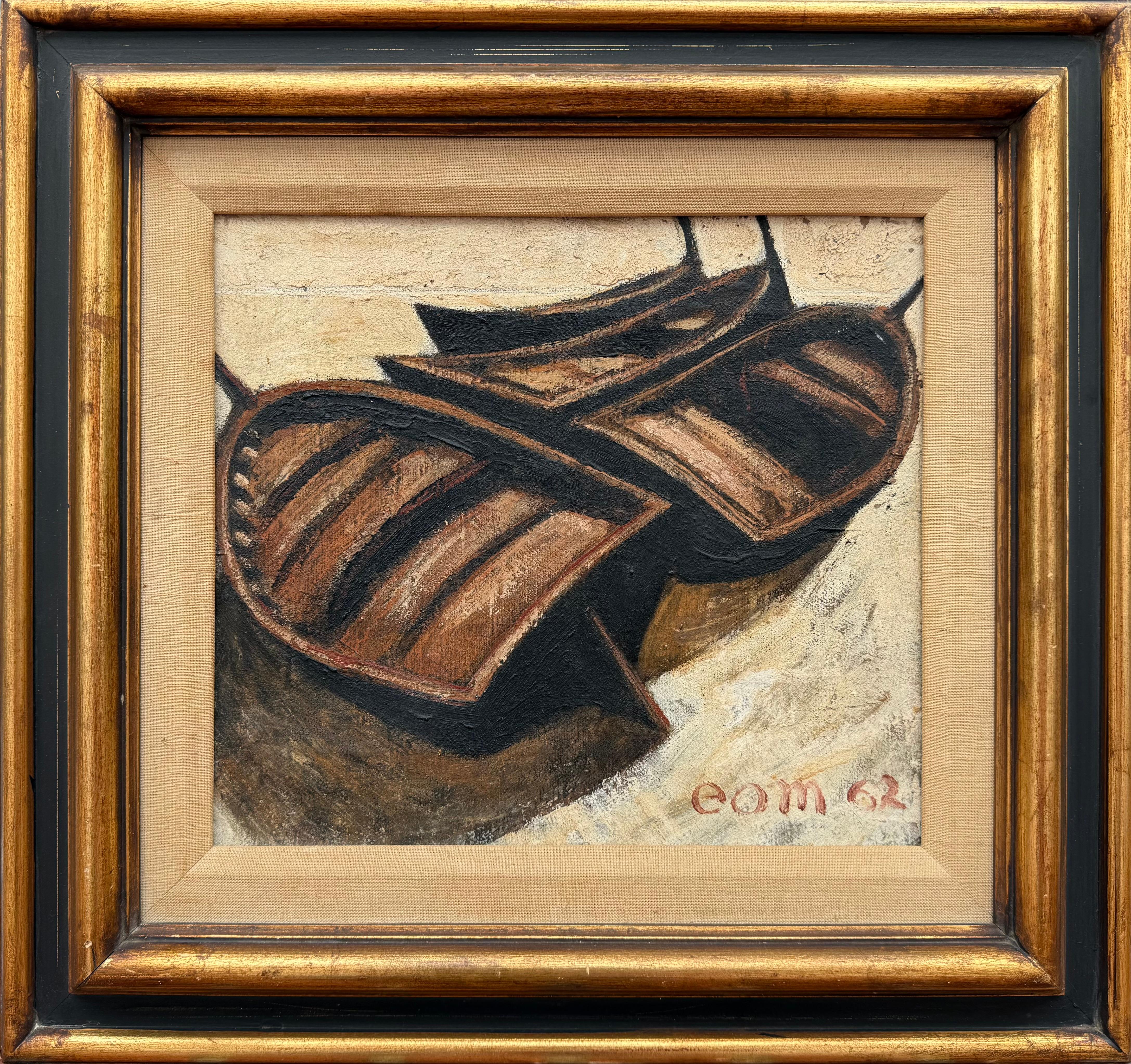 “Three Rowboats” - Painting by Ernest O. Mondorf