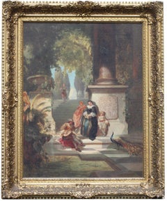 Ernest Ochme „19. Jahrhundert“ „ Musiker auf einem Terrace“, signiert Ernest Ochme