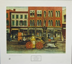 « The Fire Engine », 1949, estampe de la New York Graphic Society d'après E. Opper